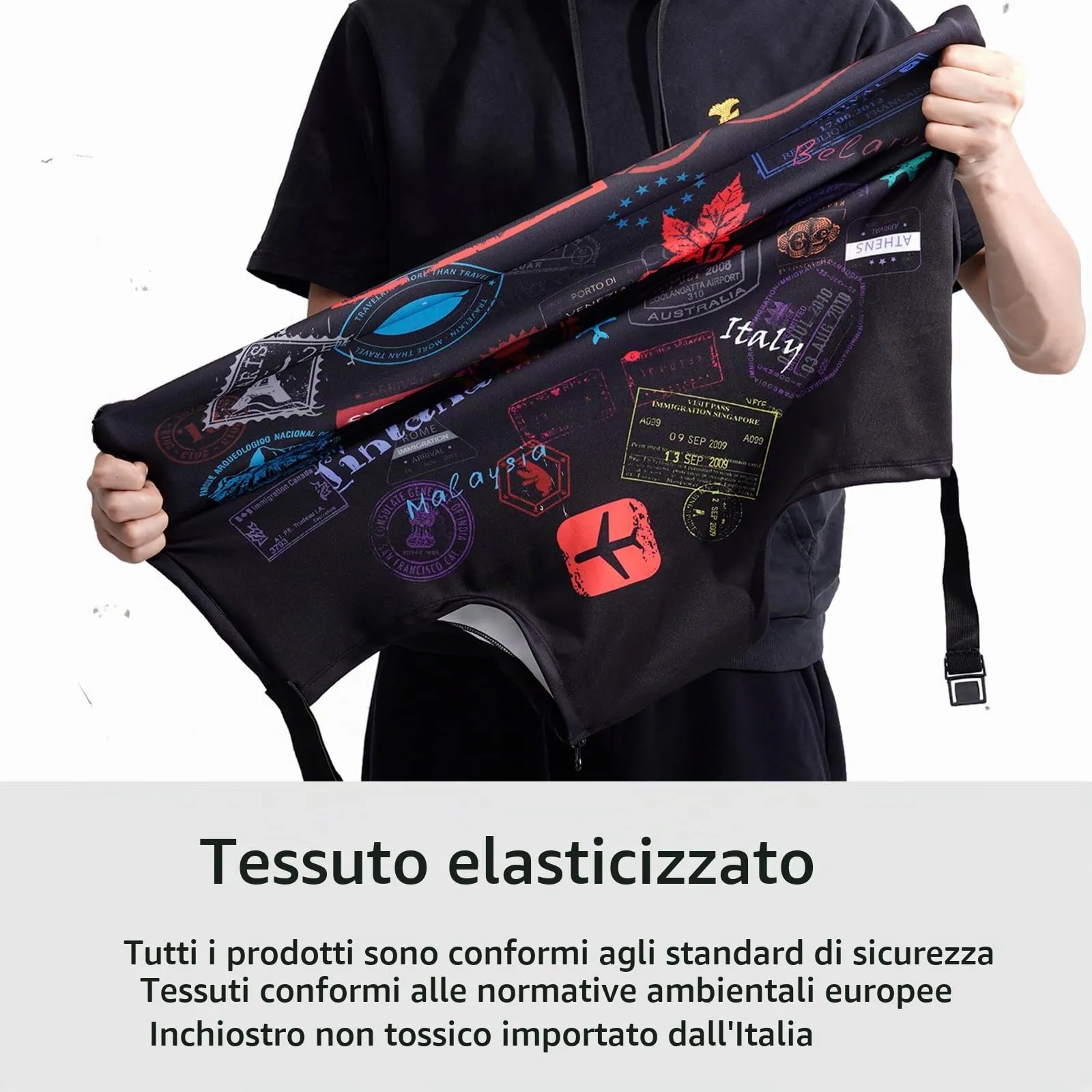 OrgaWise Copertura Valigia 18-21 Pollici con Etichetta per Bagaglio, World, S - immagine 5