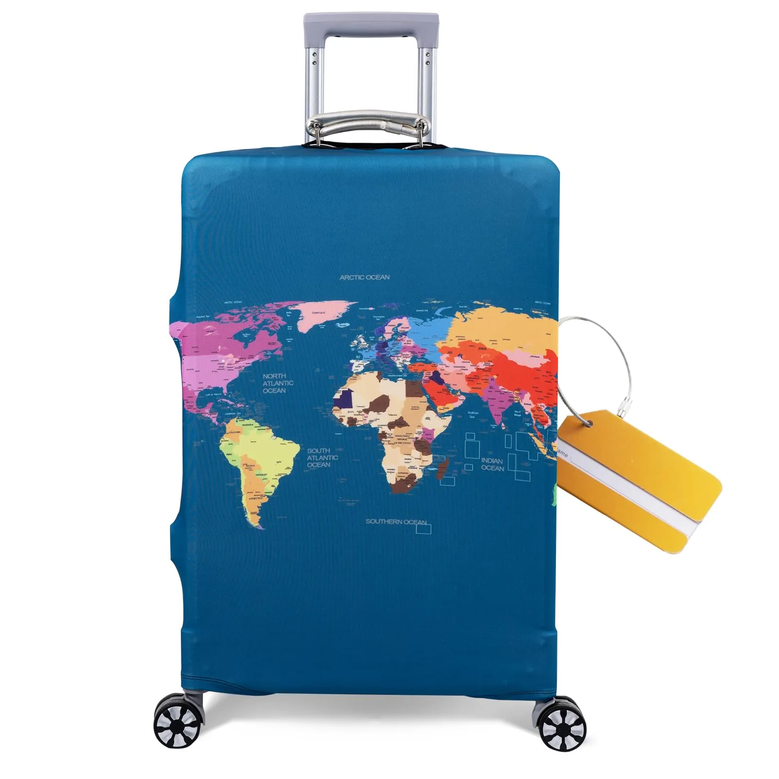 OrgaWise Copri Valigia Custodia Bagaglio da Viaggio 29-32 pollici con Etichetta, XL, Atlante - immagine 1