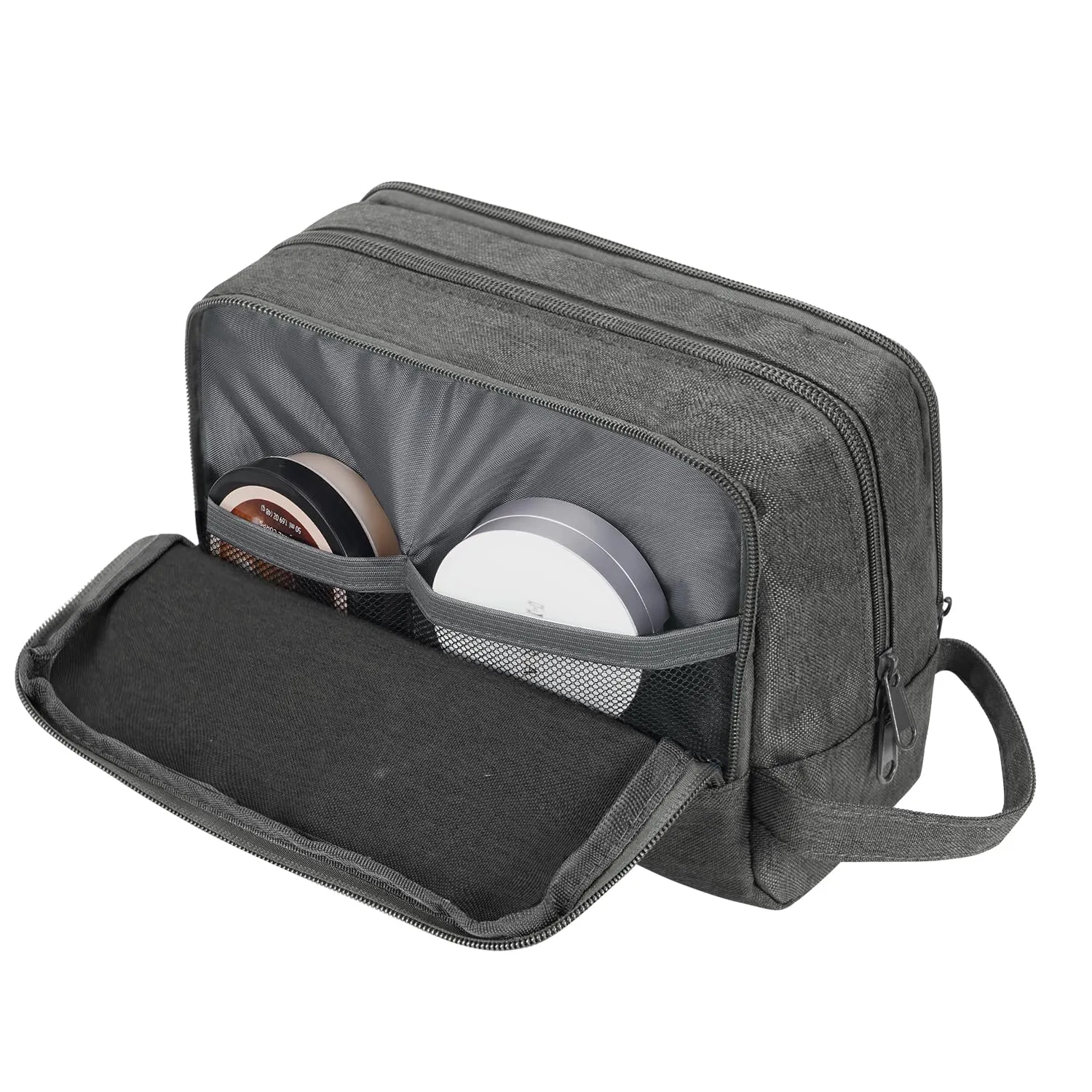 WANDF Borsa da toilette per uomo e donna, A-Denim Pure Grey - immagine 3