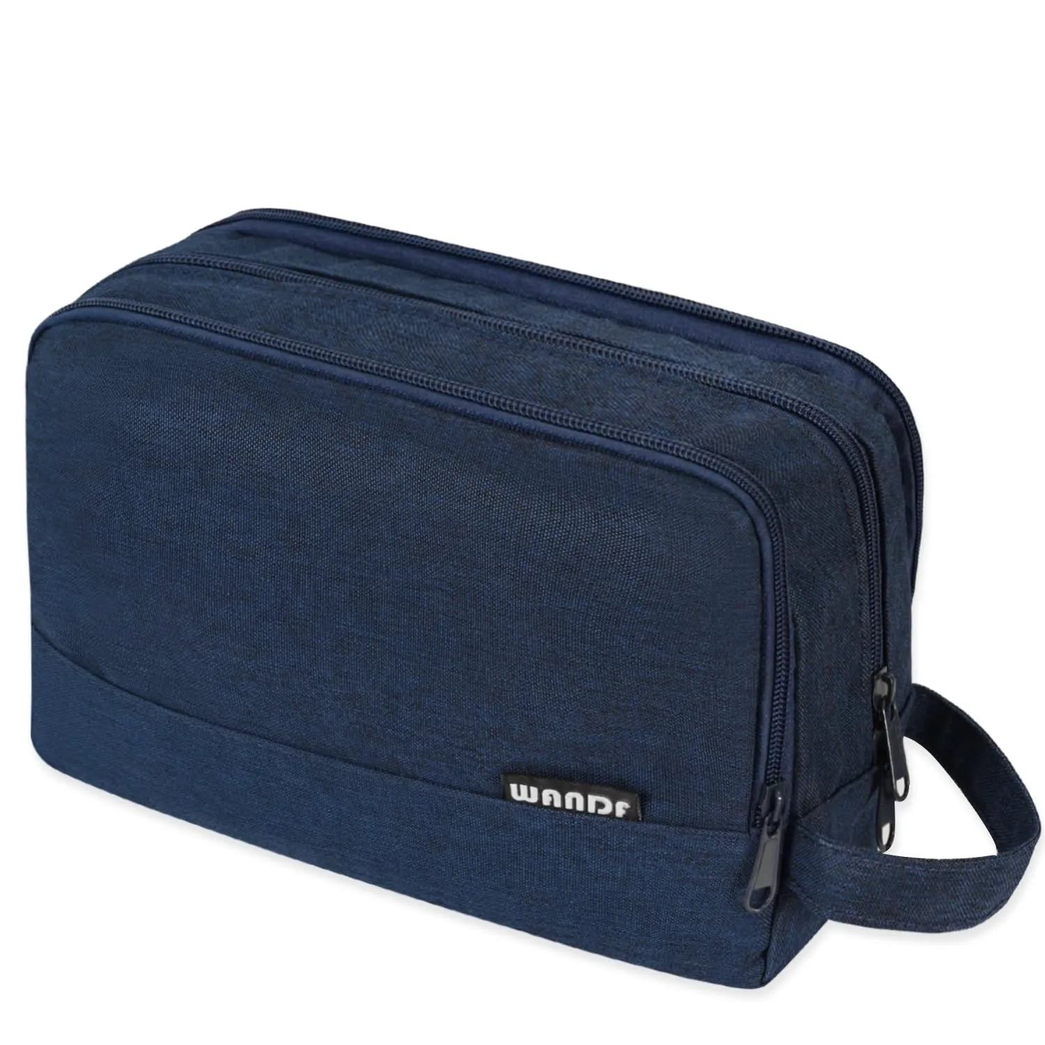 WANDF Borsa da toilette per uomo e donna, A-Denim Pure Navy Blue - immagine 1