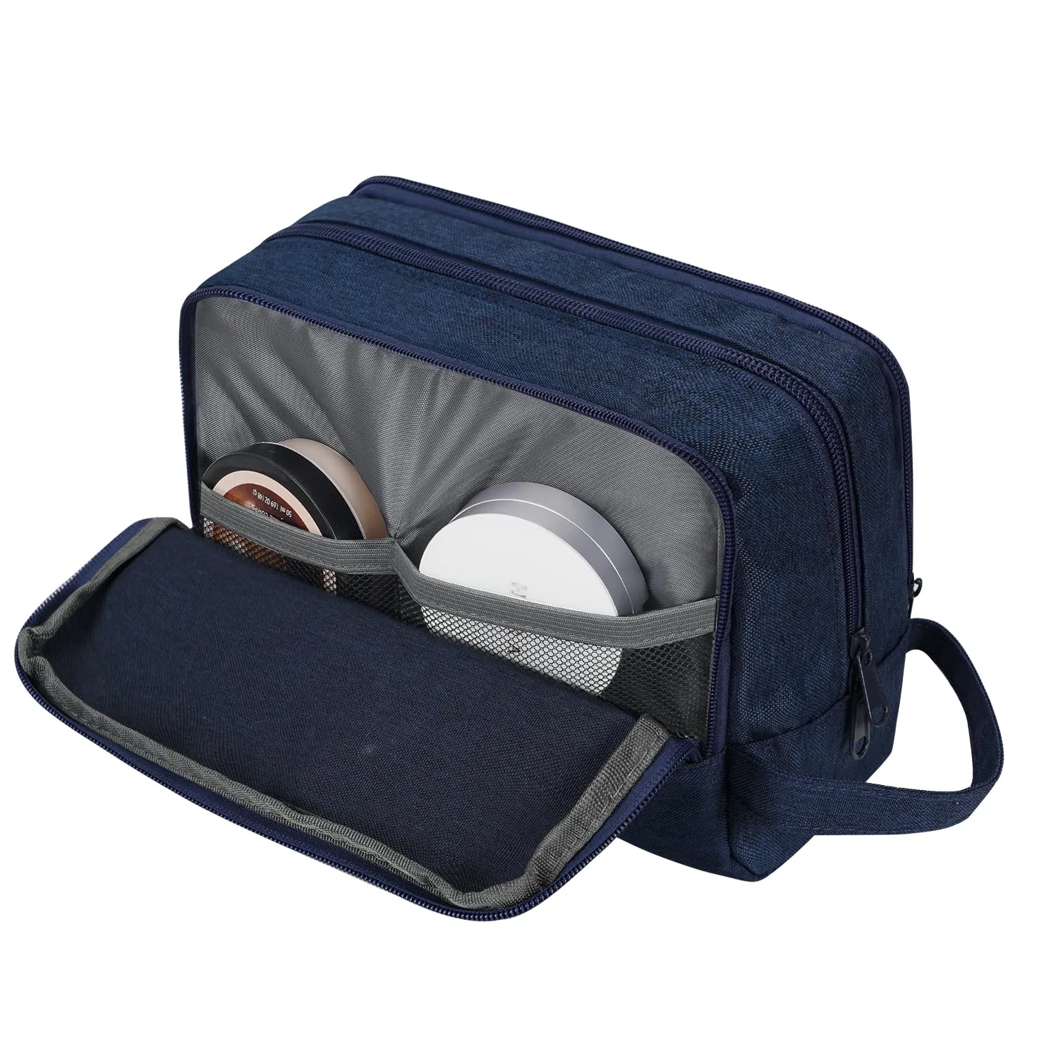 WANDF Borsa da toilette per uomo e donna, A-Denim Pure Navy Blue - immagine 3