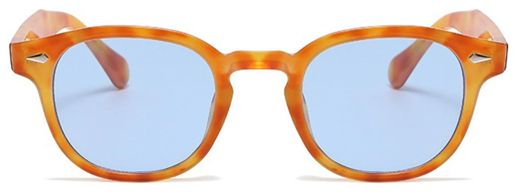 LHSDMOAT Occhiali da sole sportivi vintage anni '70 rotondi UV400 stile Depp TR5095K - immagine 3