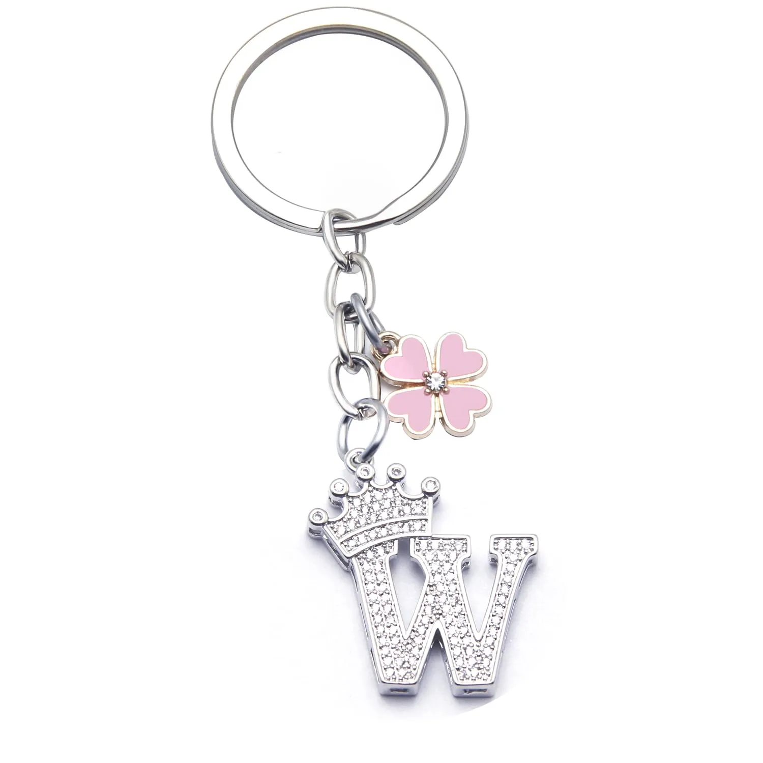 GUOYU Portachiavi con Lettera Iniziale Argento (1W) - immagine 1