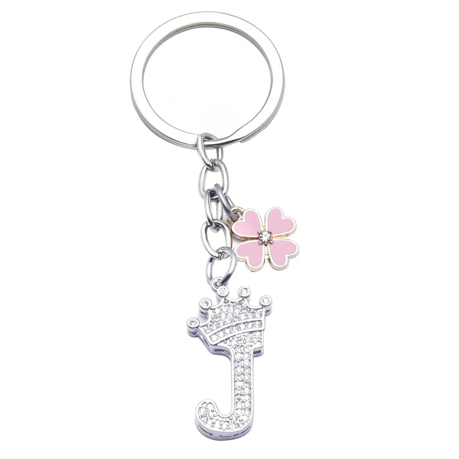 GUOYU Portachiavi con Lettera Iniziale Argento (1J) - immagine 1