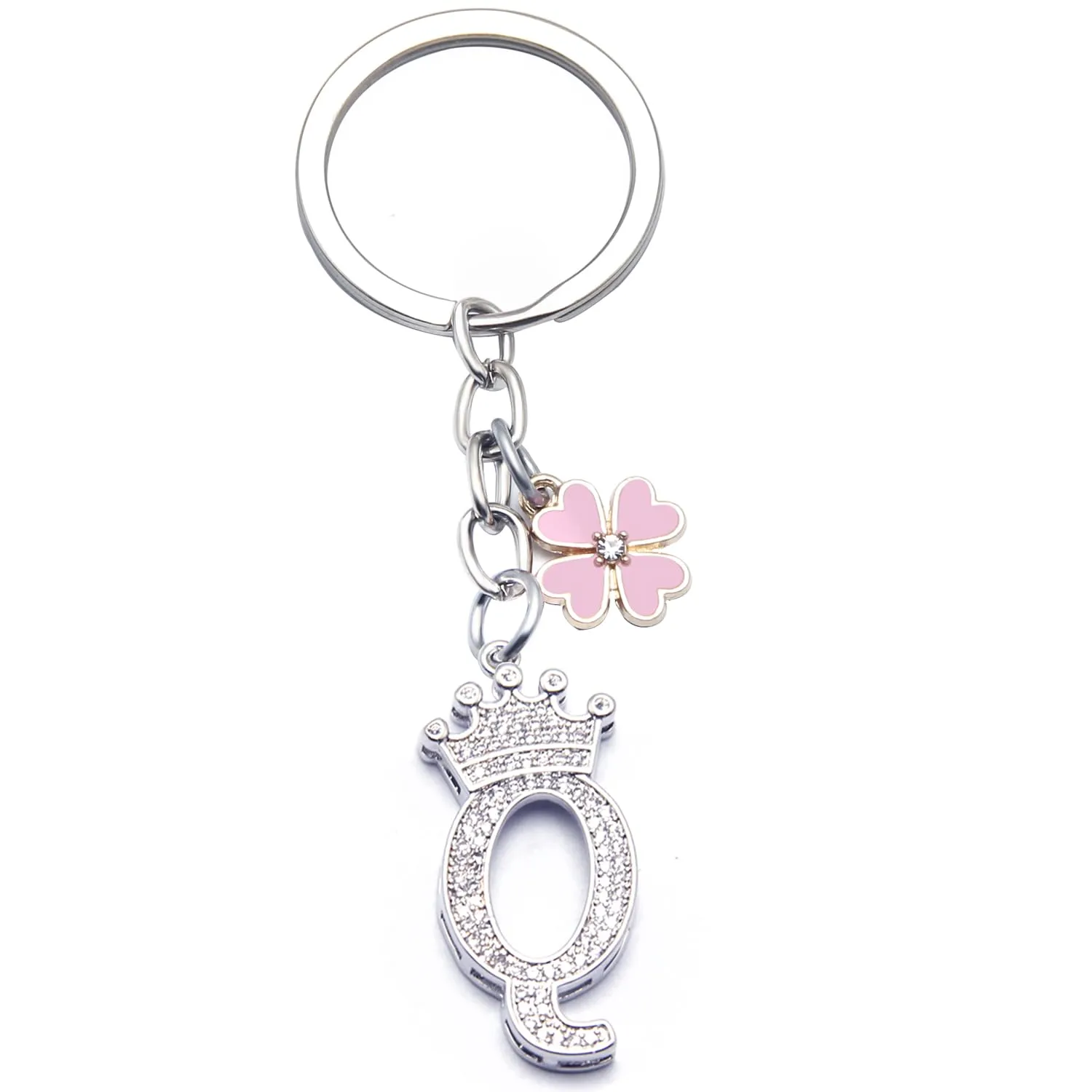 GUOYU Portachiavi con Lettera Iniziale Argento (1Q) - immagine 1