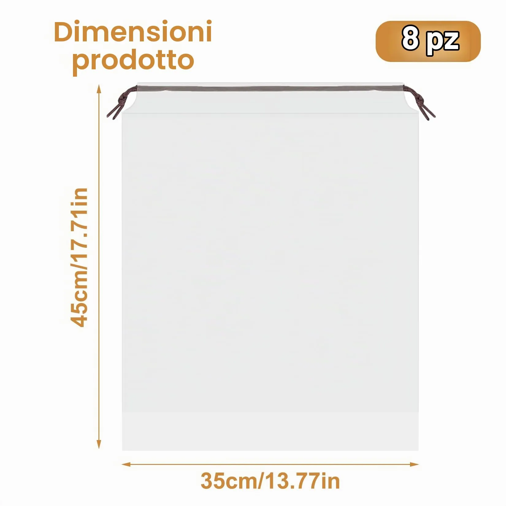 Liuliushun Sacca Porta Scarpe da Viaggio Impermeabile, 35x45 cm, Set da 8 Pezzi - immagine 2
