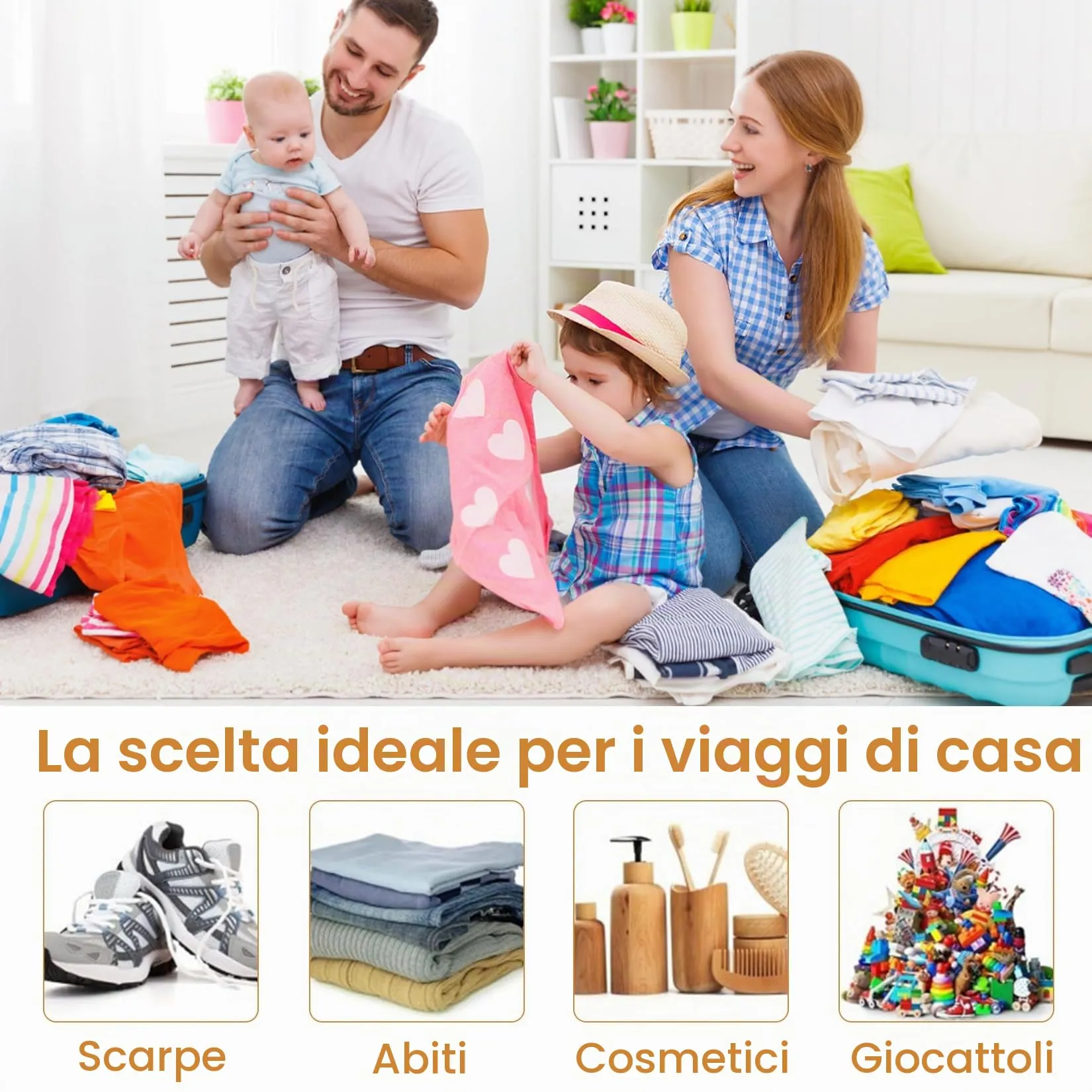 Liuliushun Sacca Porta Scarpe da Viaggio Impermeabile, 35x45 cm, Set da 8 Pezzi - immagine 5