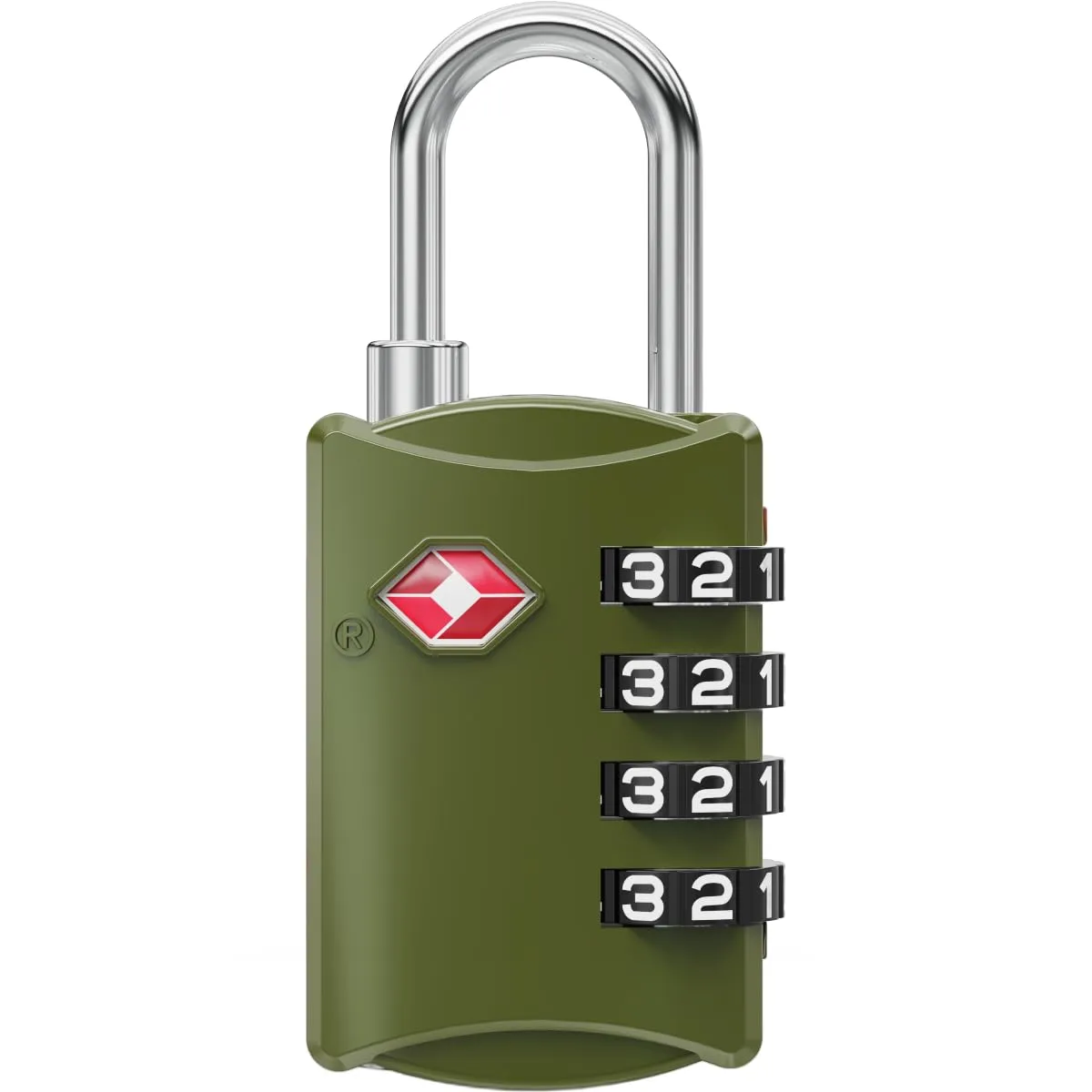 NovLock Lucchetto TSA a combinazione a 4 cifre per valigia e zaino, verde - immagine 1
