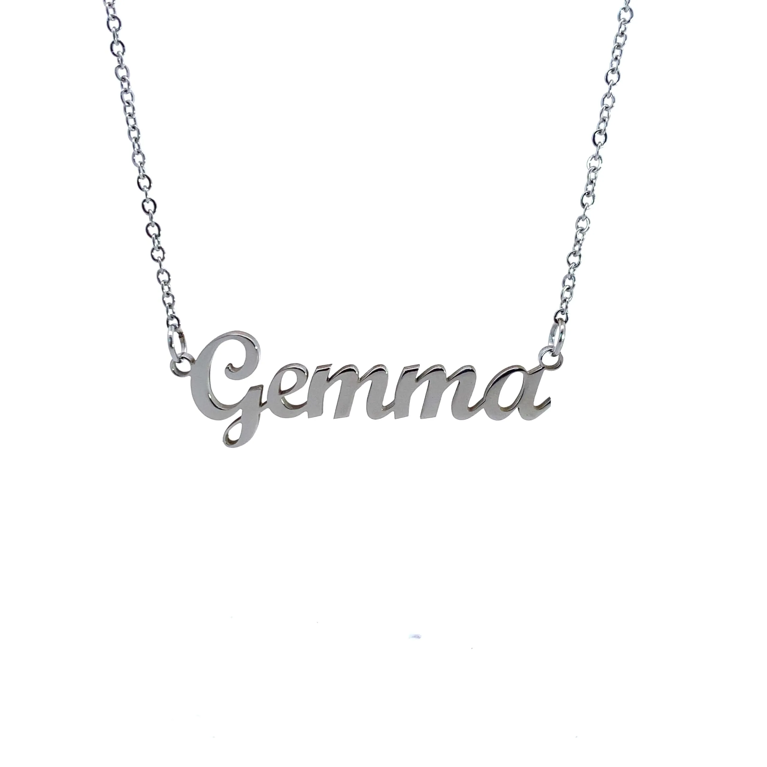 10:10 Collana Donna Nome Personalizzato in Acciaio Inox Anallergico (Gemma) - immagine 1