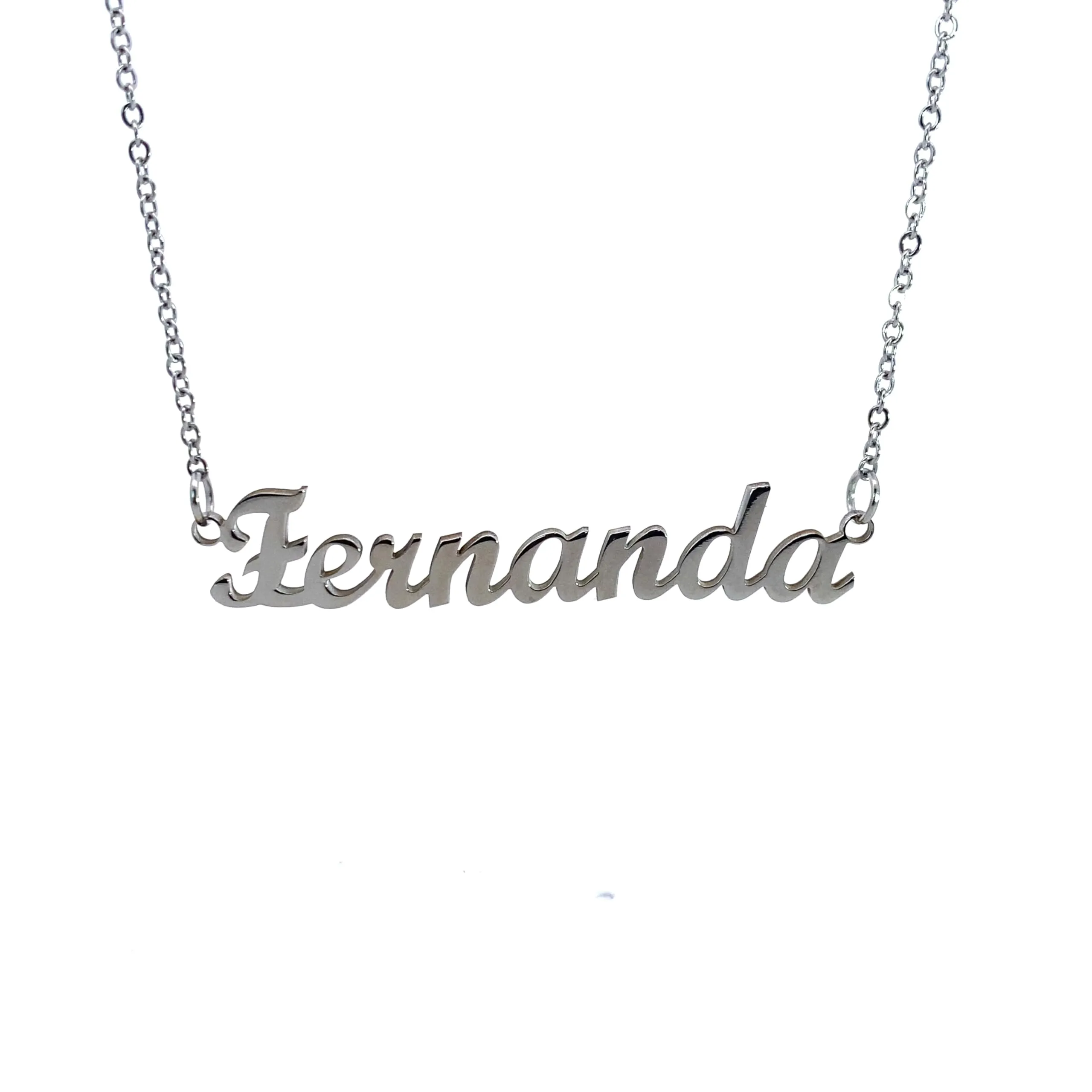 10:10 Collana Donna Nome Personalizzato in Acciaio Inox Anallergico (Fernanda) - immagine 1