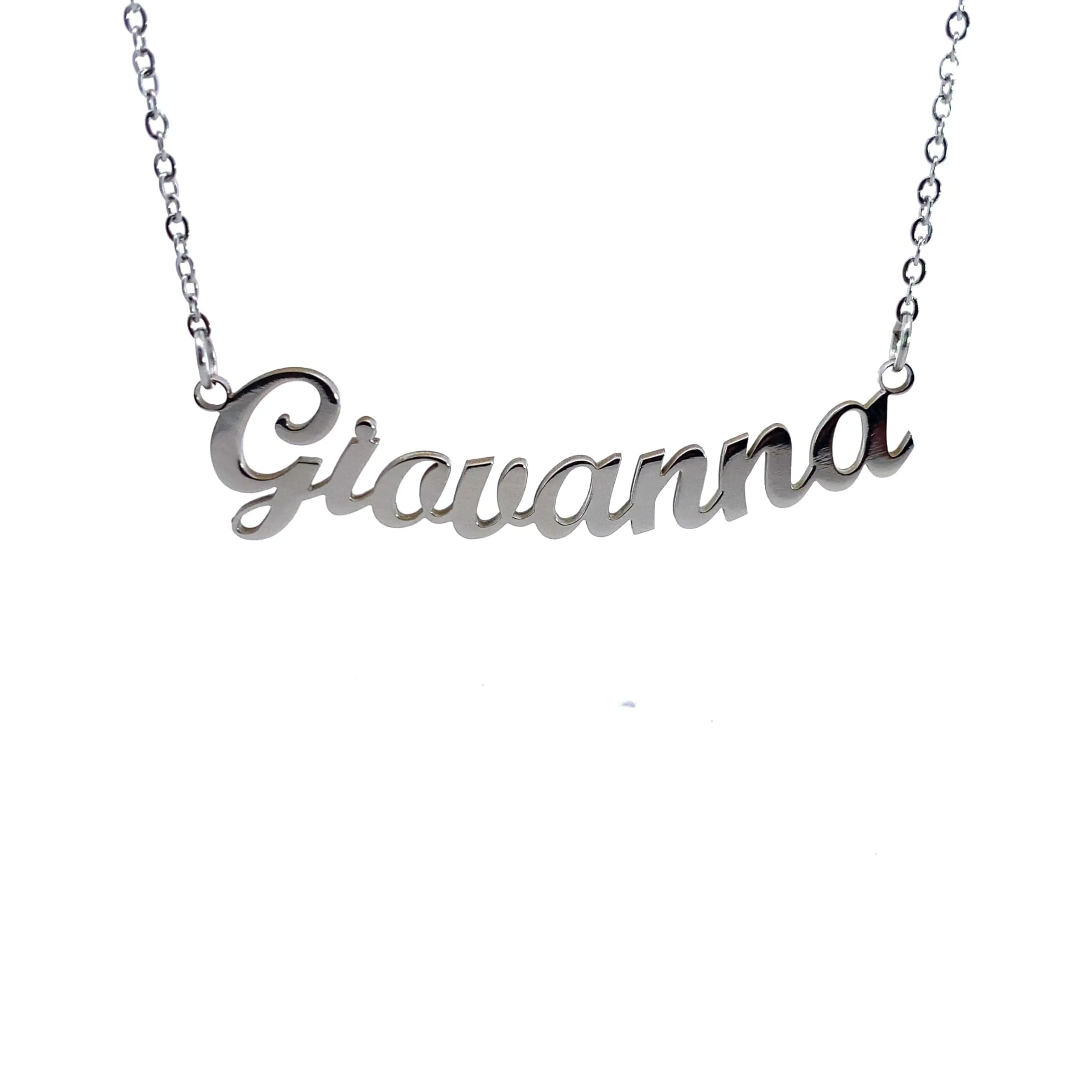 10:10 Collana Donna Nome Personalizzato Giovanna in Acciaio Inox Anallergico, Finitura Lucida, Catena Regolabile - immagine 1