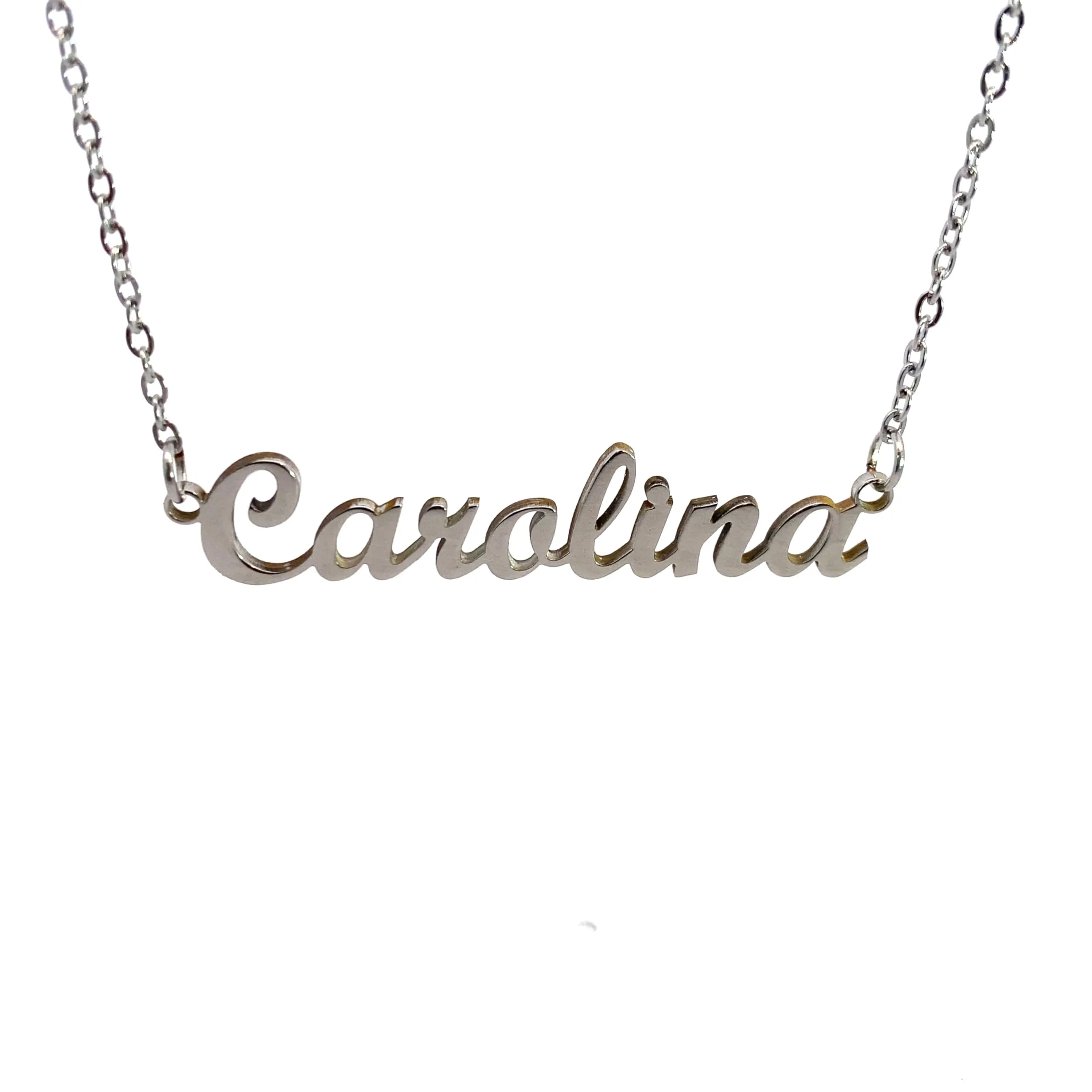 10:10 Collana Donna Nome Personalizzato in Acciaio Inox (Carolina) - immagine 1