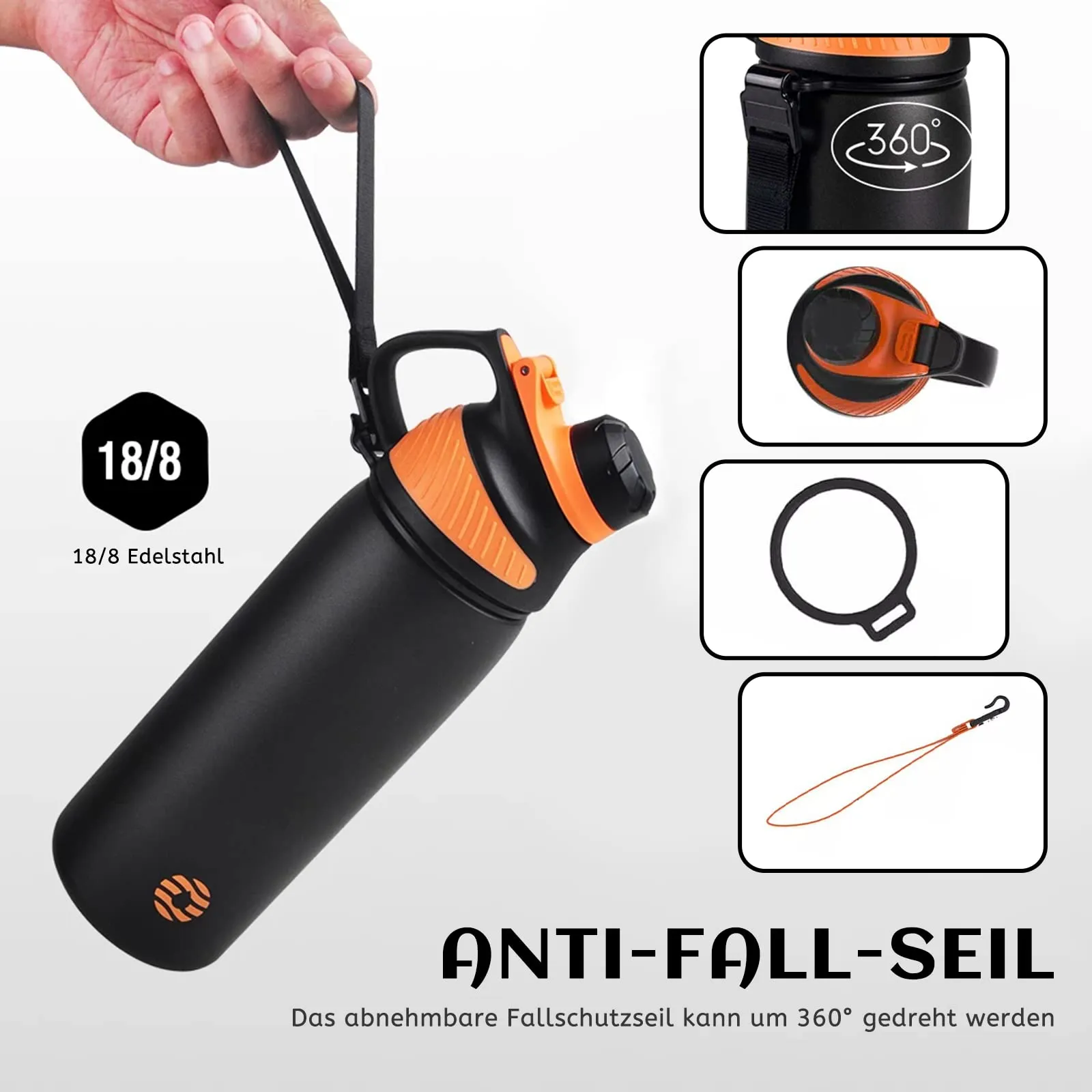 Fjbottle Borraccia Termica 800ml Acciaio Inox con Tappo Magnetico - immagine 2