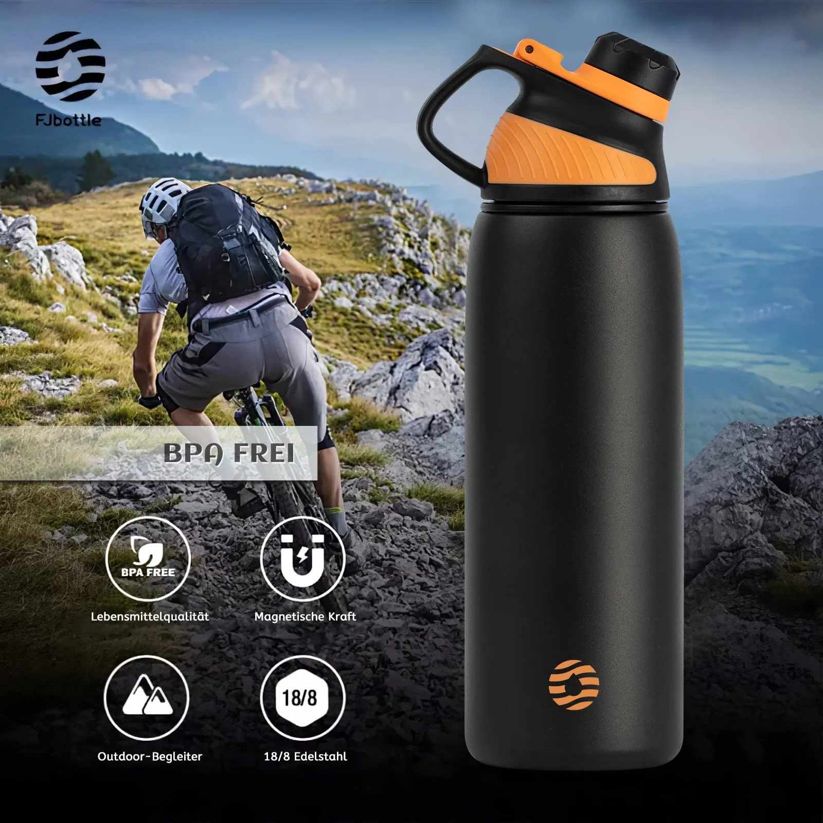 Fjbottle Borraccia Termica 800ml Acciaio Inox con Tappo Magnetico - immagine 4