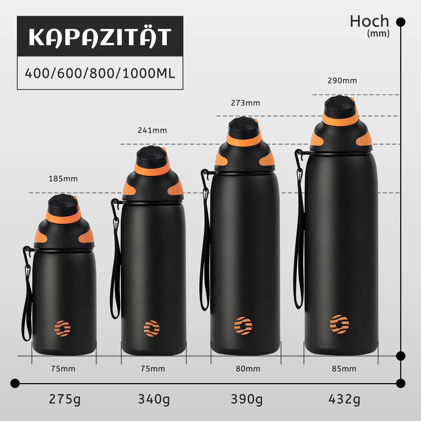 Fjbottle Borraccia Termica 800ml Acciaio Inox con Tappo Magnetico - immagine 8