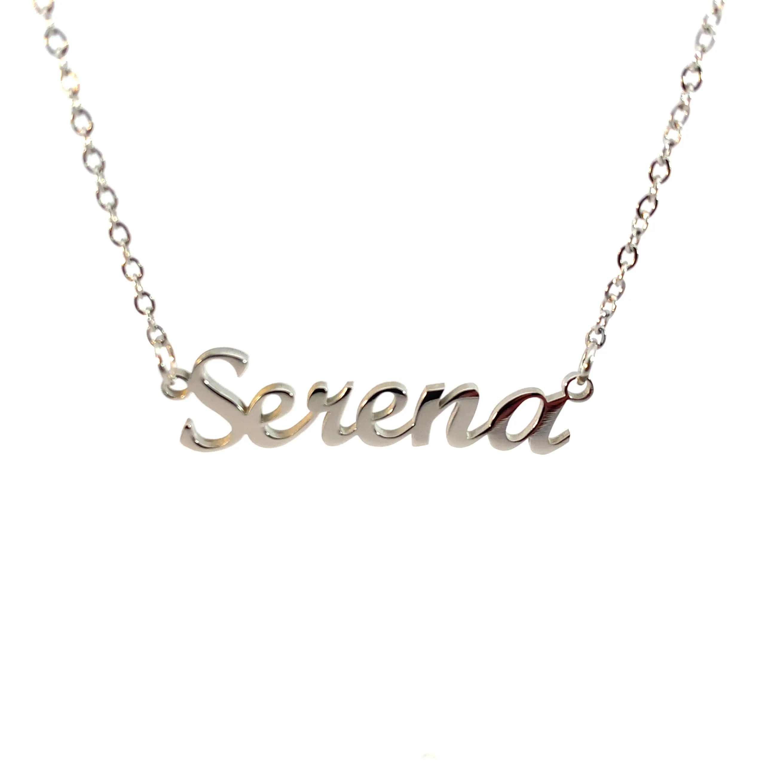 10:10 Collana Donna Nome Personalizzato Serena in Acciaio Inox Anallergico, Finitura Lucida, Catena Regolabile - immagine 1