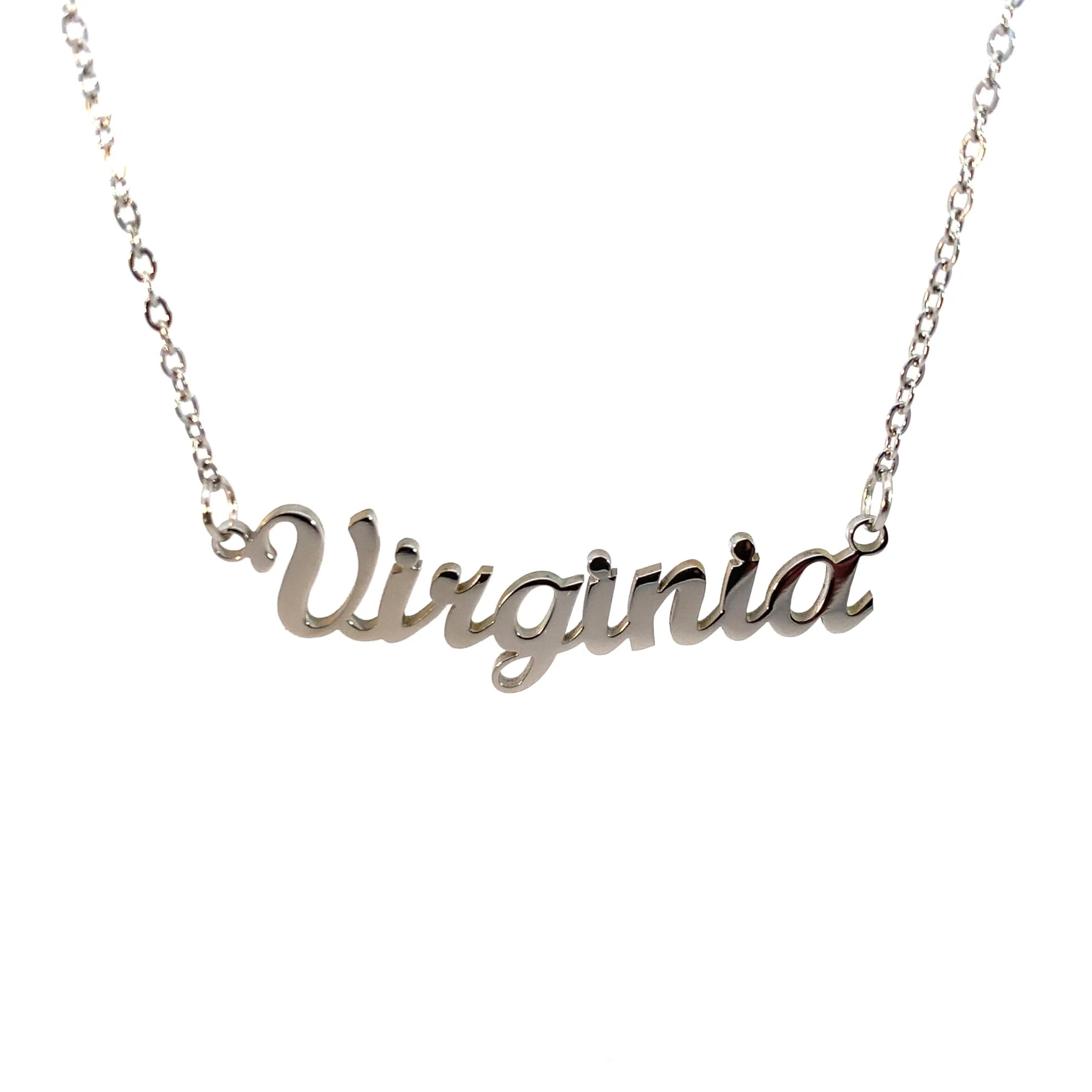 10:10 Collana Donna Nome Personalizzato in Acciaio Inox (Virginia) - immagine 1