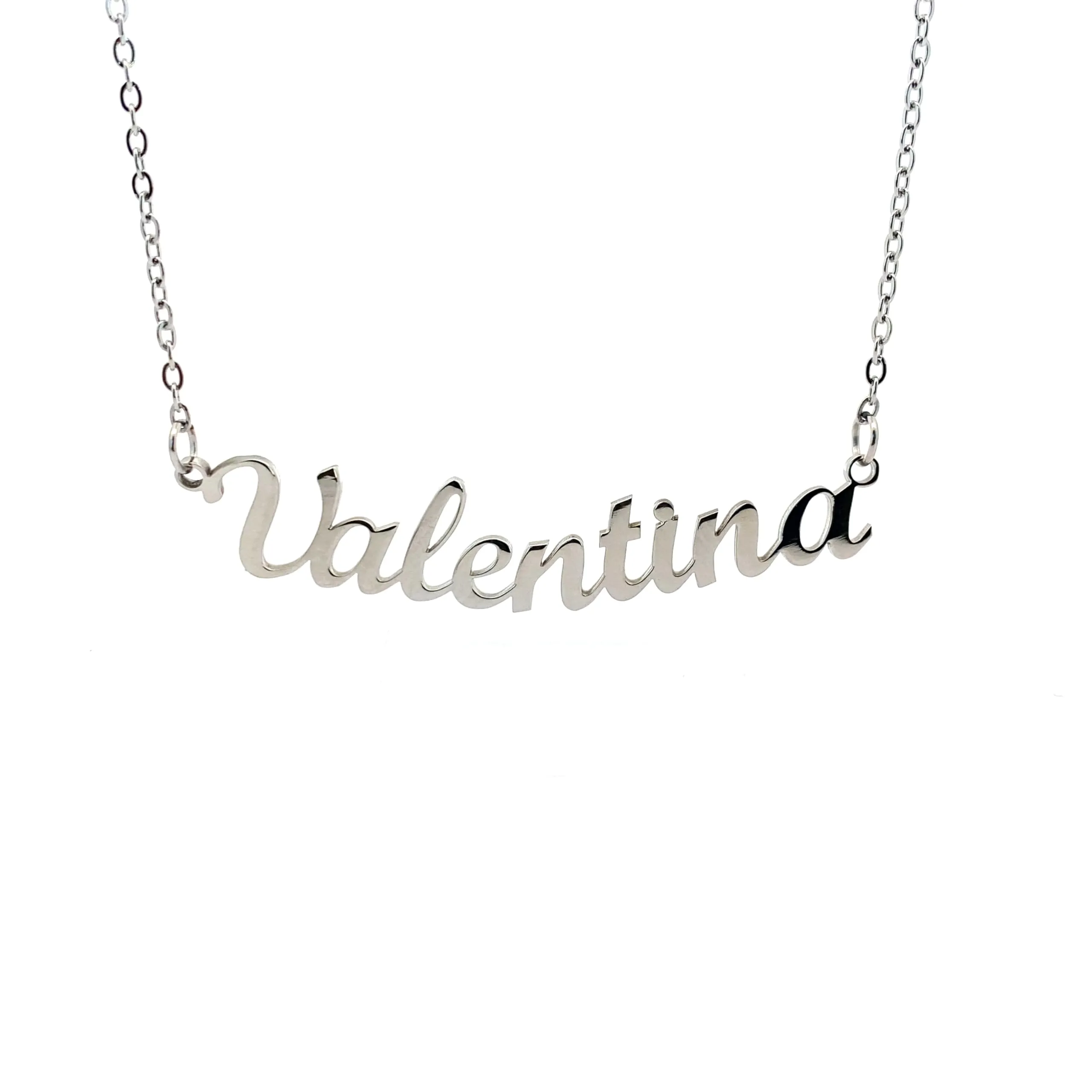 10:10 Collana Donna Nome Personalizzato Valentina in Acciaio Inox Anallergico - immagine 1
