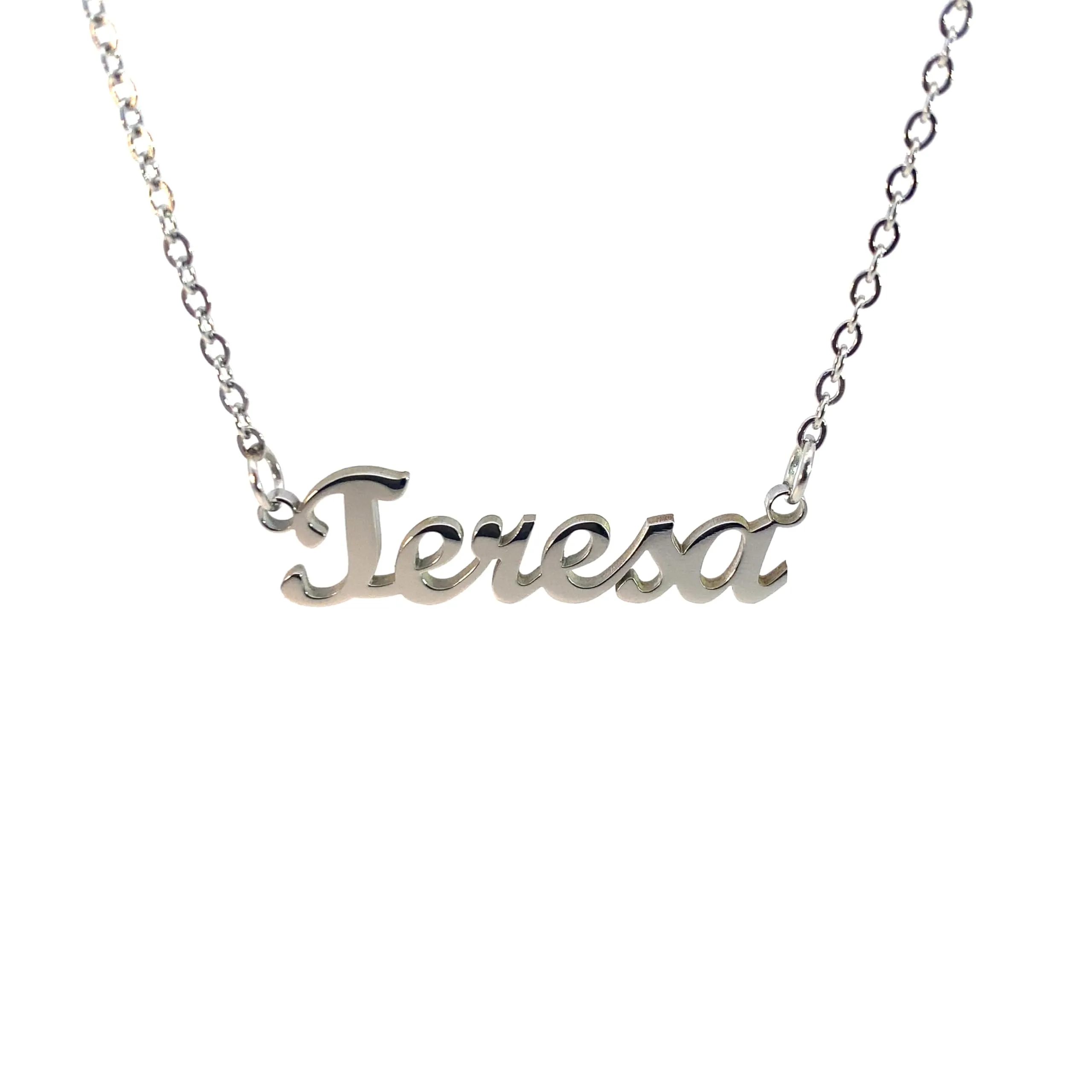 10:10 Collana Donna Nome Personalizzato in Acciaio Inox Anallergico (Teresa) - immagine 1