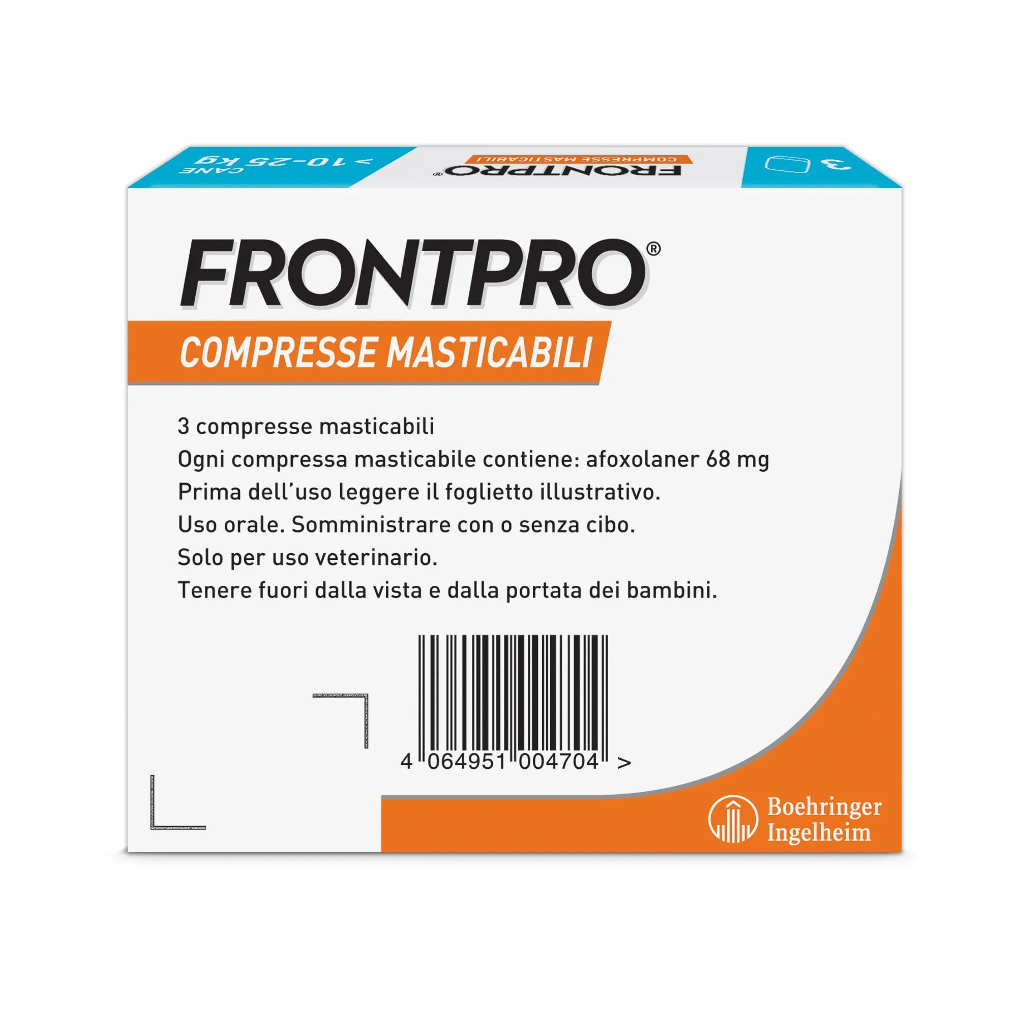 Frontpro Compresse Masticabili per Cani contro Pulci e Zecche (10-25kg), 3 Pezzi - immagine 2