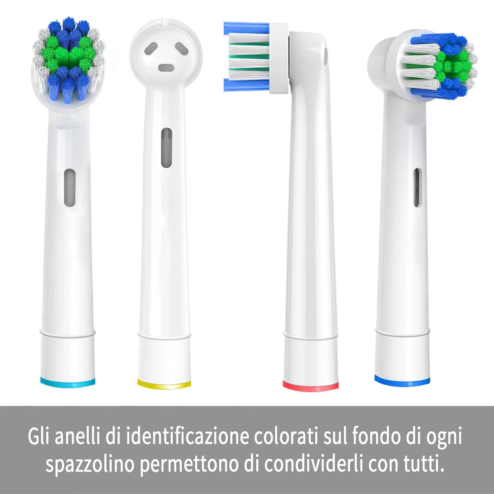 Genkent Testine di Ricambio per Spazzolino Elettrico Oral B, 4 Pezzi Professionali, Compatibili con Serie Pro, Vitality, Precision Clean, Professional Care, Triumph, White + Clean, Advance Power, Sensitive e Dual Clean - immagine 5