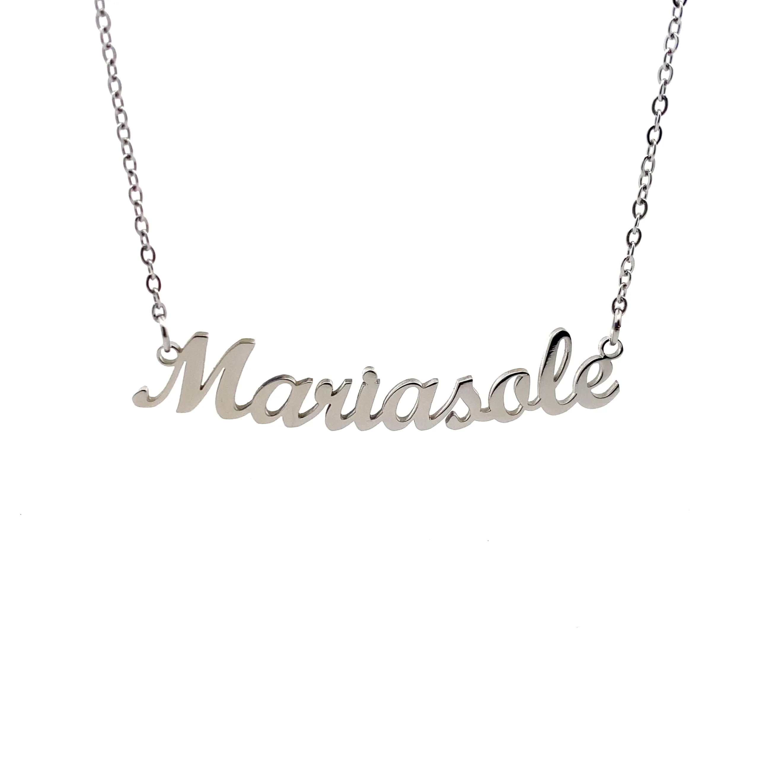 10:10 Collana Donna Nome Personalizzato in Acciaio Inox Anallergico (Mariasole) - immagine 1