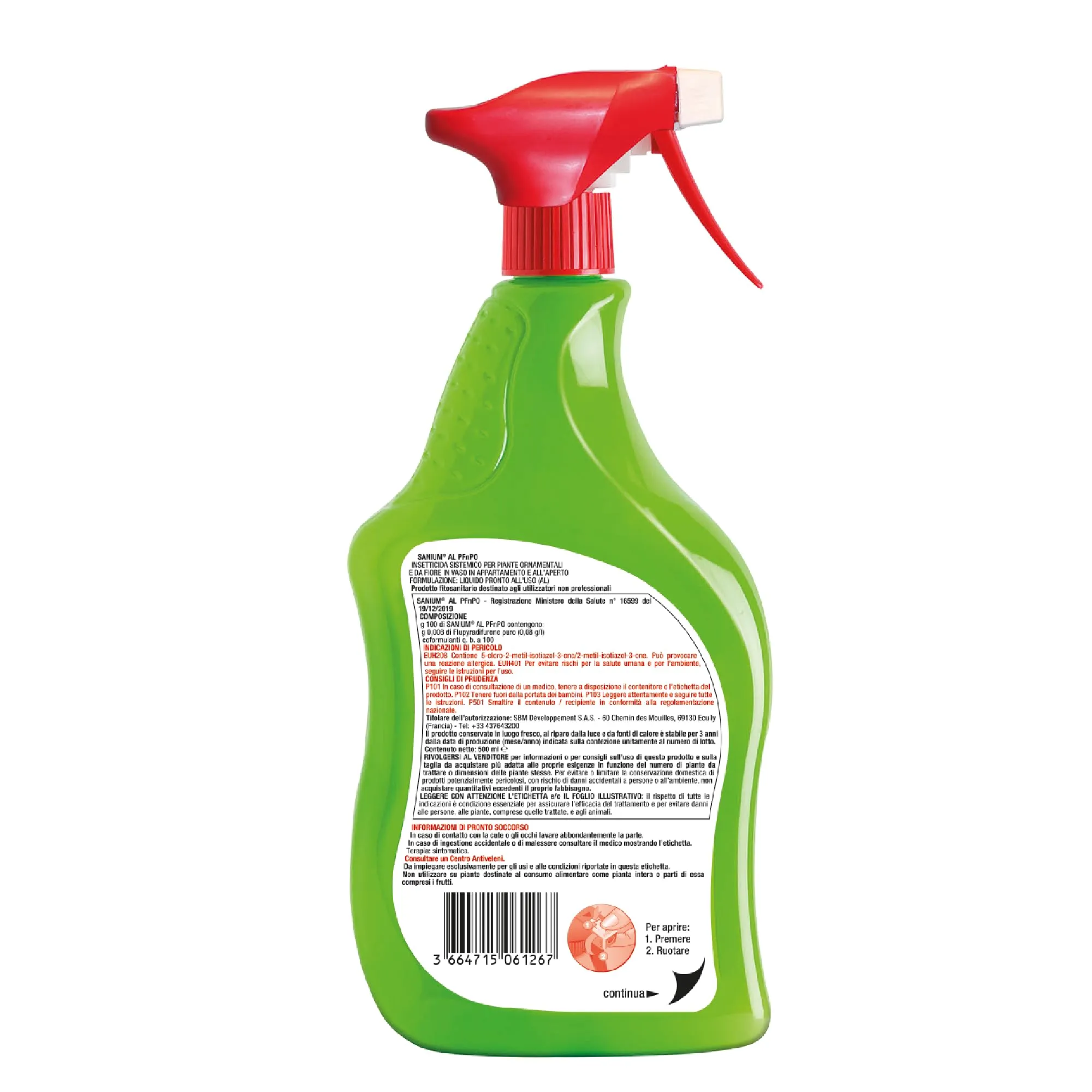Protect Garden Sanium AL PFnPO Insetticida Sistemico Pronto Uso 500ml - immagine 2