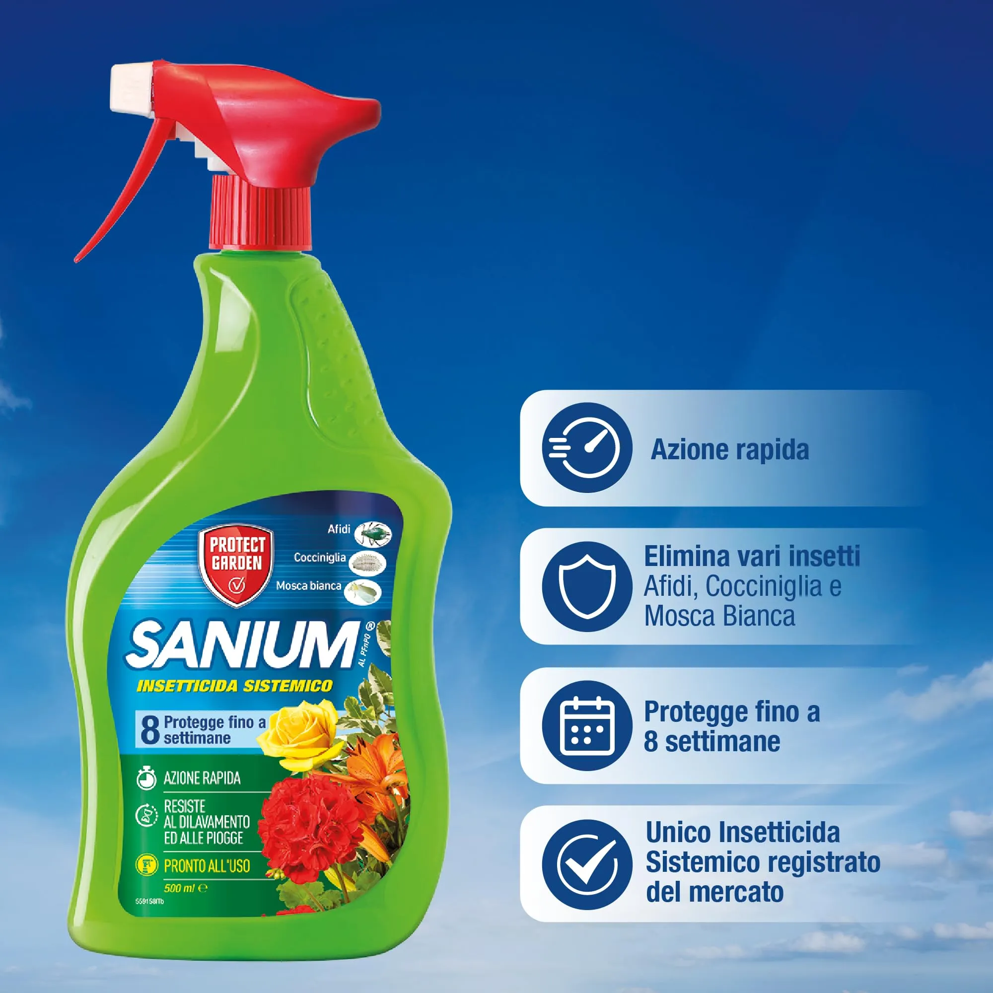 Protect Garden Sanium AL PFnPO Insetticida Sistemico Pronto Uso 500ml - immagine 3