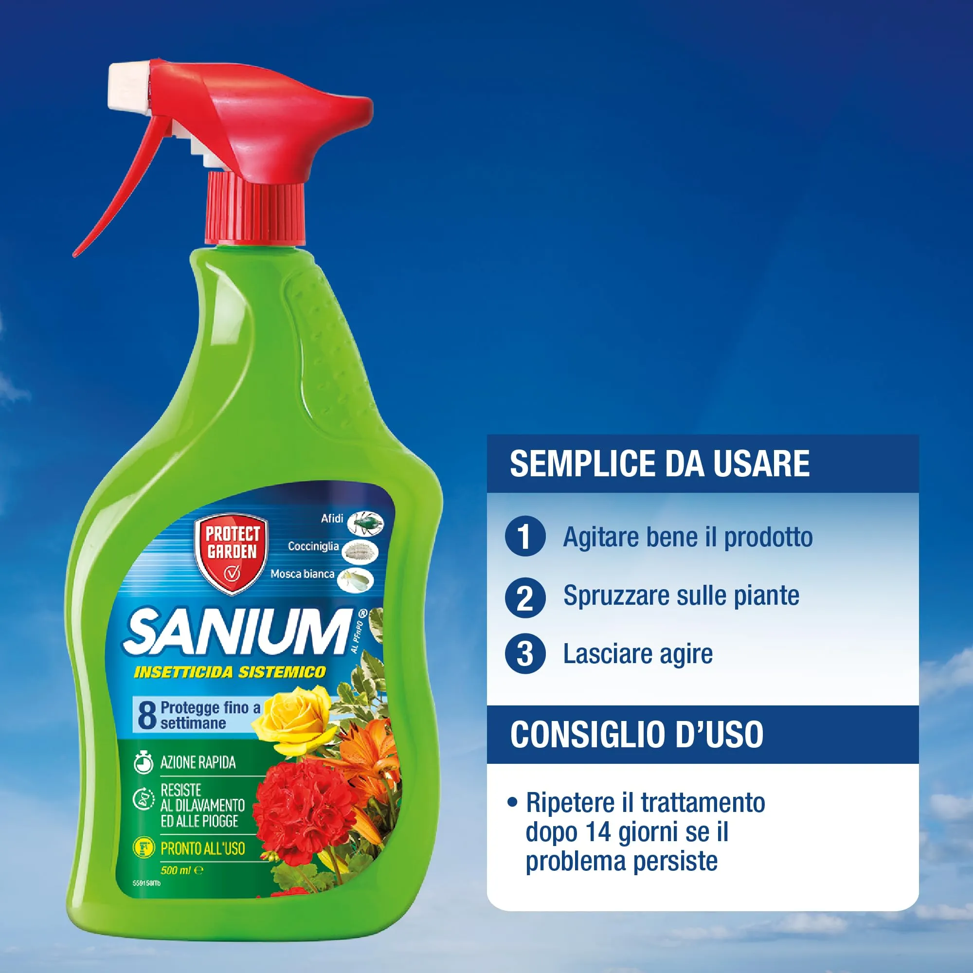Protect Garden Sanium AL PFnPO Insetticida Sistemico Pronto Uso 500ml - immagine 4