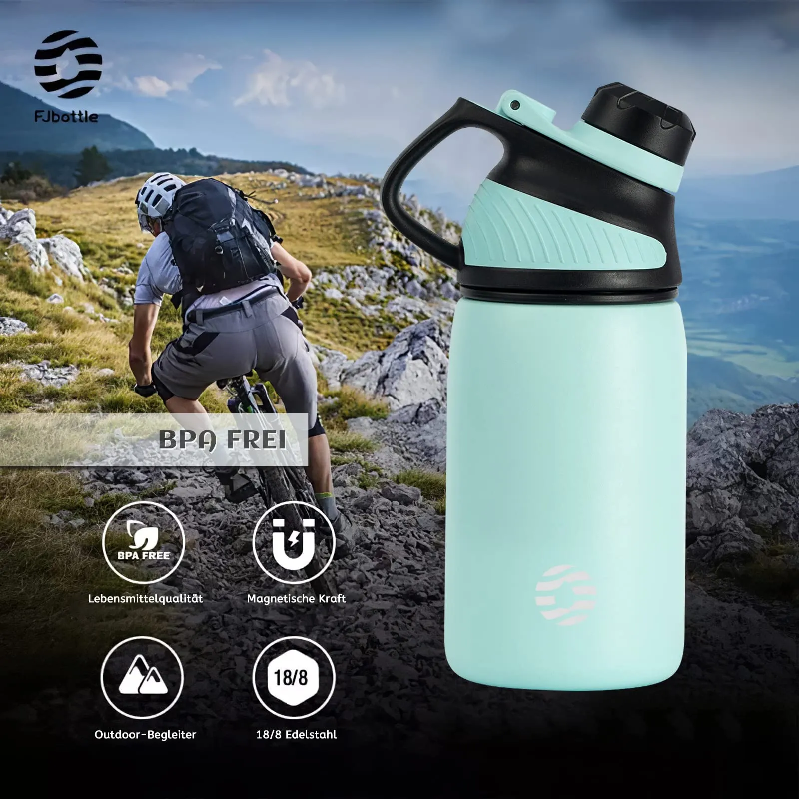 Fjbottle Borraccia Termica 400ml Acciaio Inox con Tappo Magnetico - immagine 5