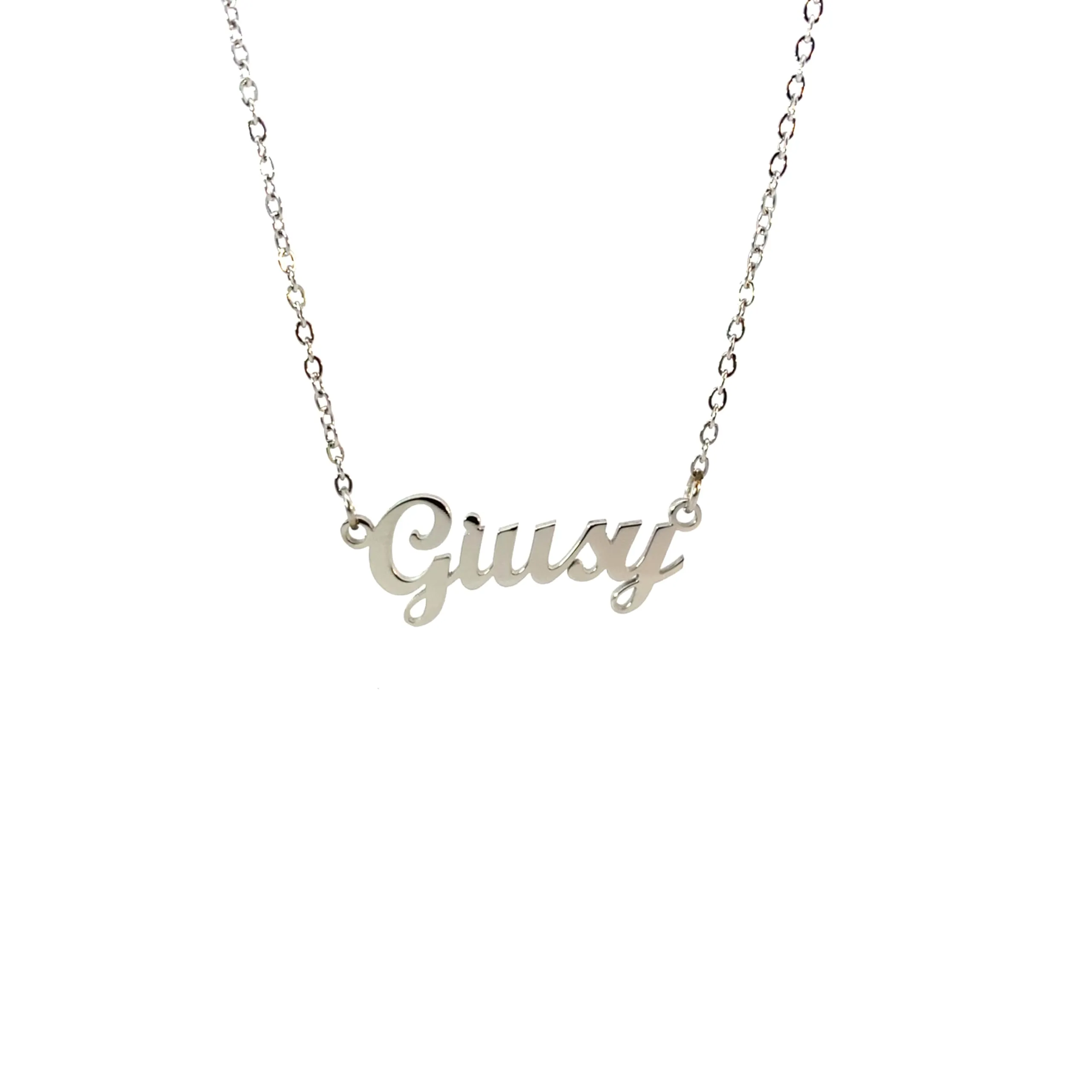 10:10 Collana Donna Nome Personalizzato Giusy in Acciaio Inox Argento - immagine 1