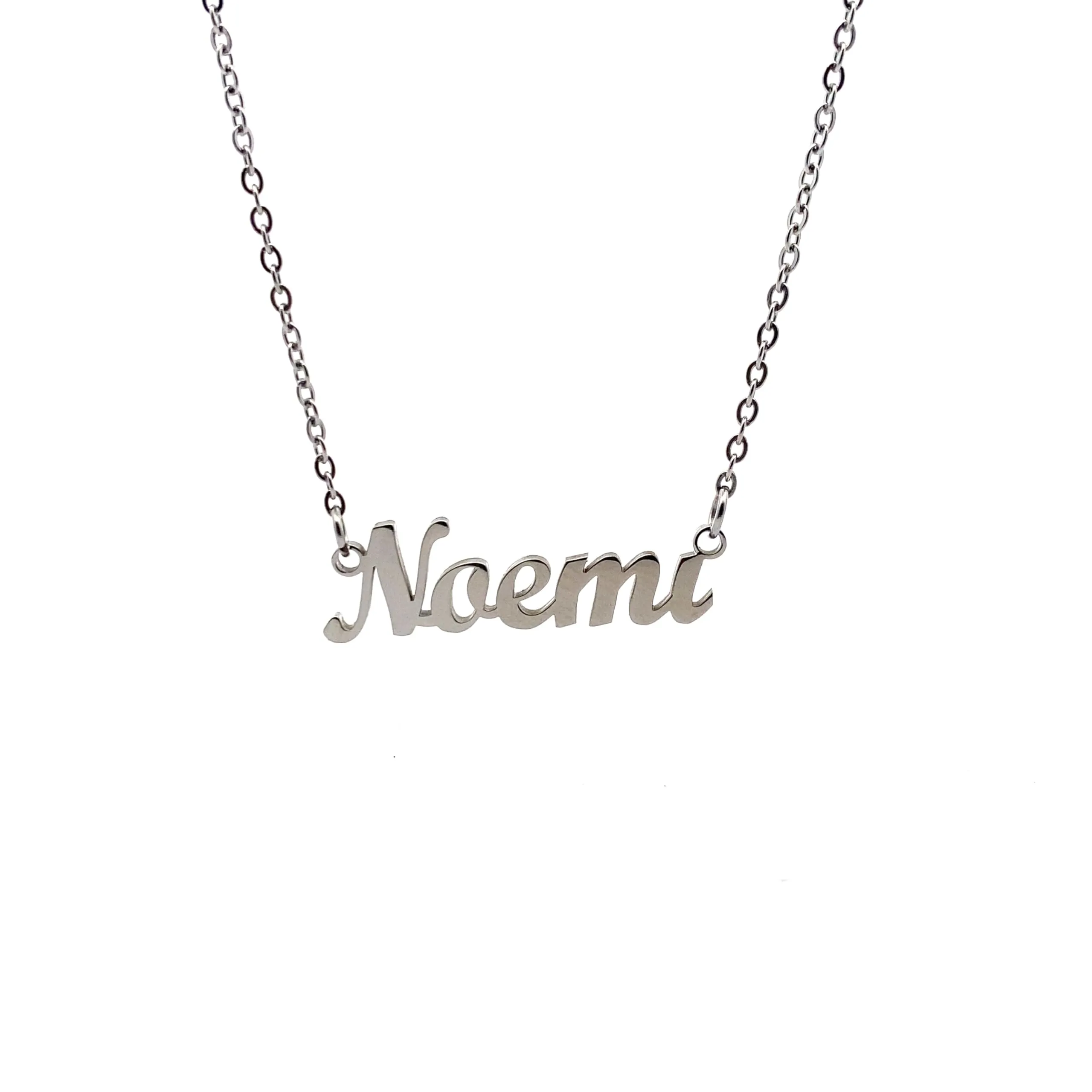 10:10 Collana Donna Nome Personalizzato Noemi in Acciaio Inox Anallergico, Finitura Lucida, Catena Regolabile - immagine 1