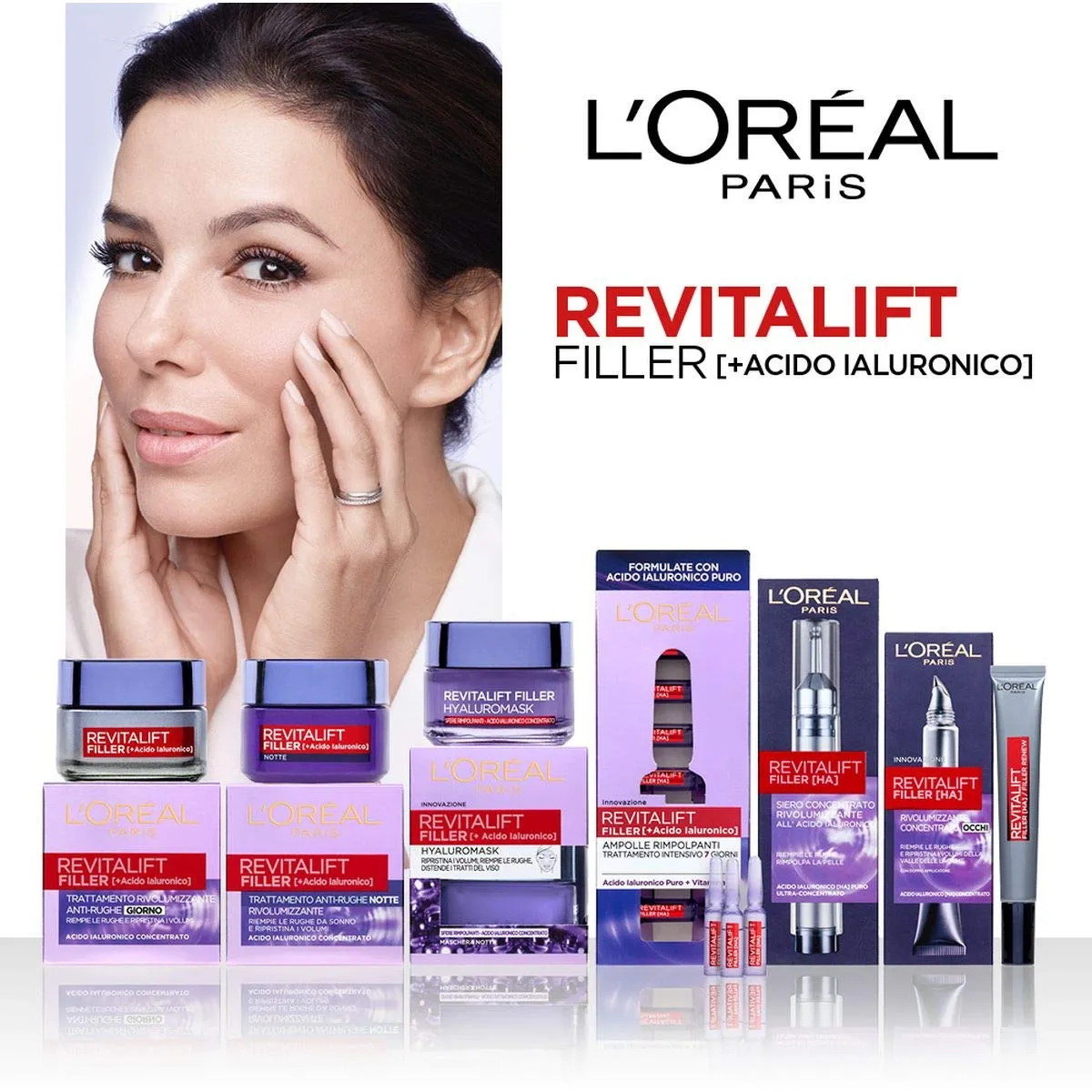 L'Oreal Paris Revitalift Filler Crema Viso Notte con Acido Ialuronico, 50 ml - immagine 4
