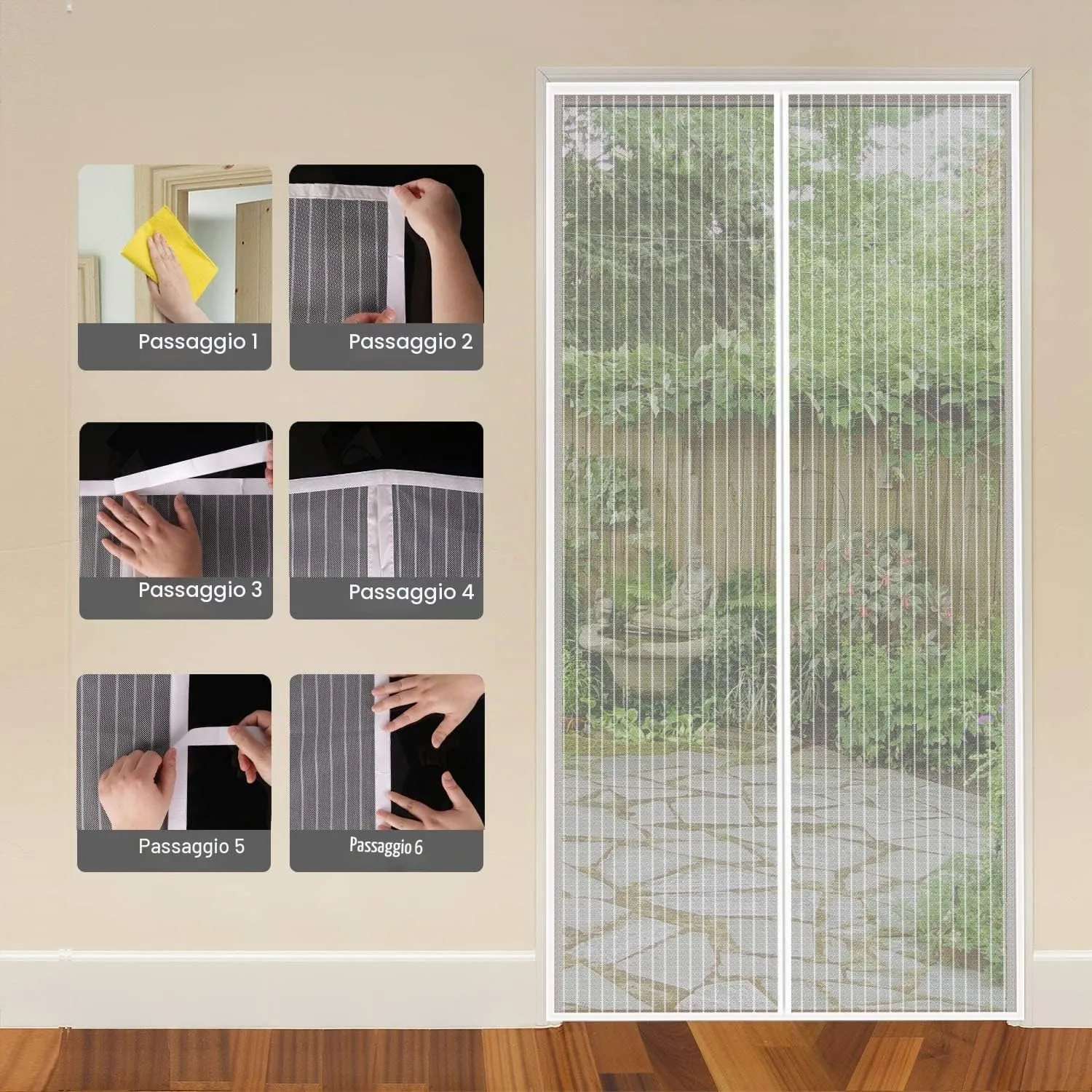 MYCARBON Zanzariera Magnetica 75x210cm, Bianco - immagine 8