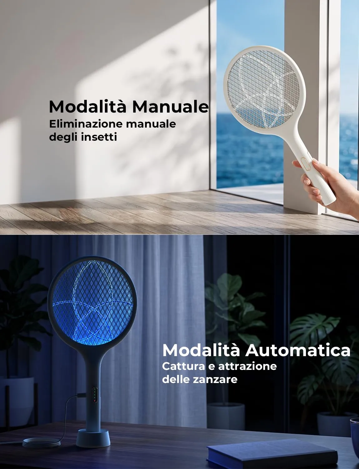 YISSVIC Racchetta Zanzare Elettrica 4000V 1500mAh USB-C Ricaricabile - immagine 7
