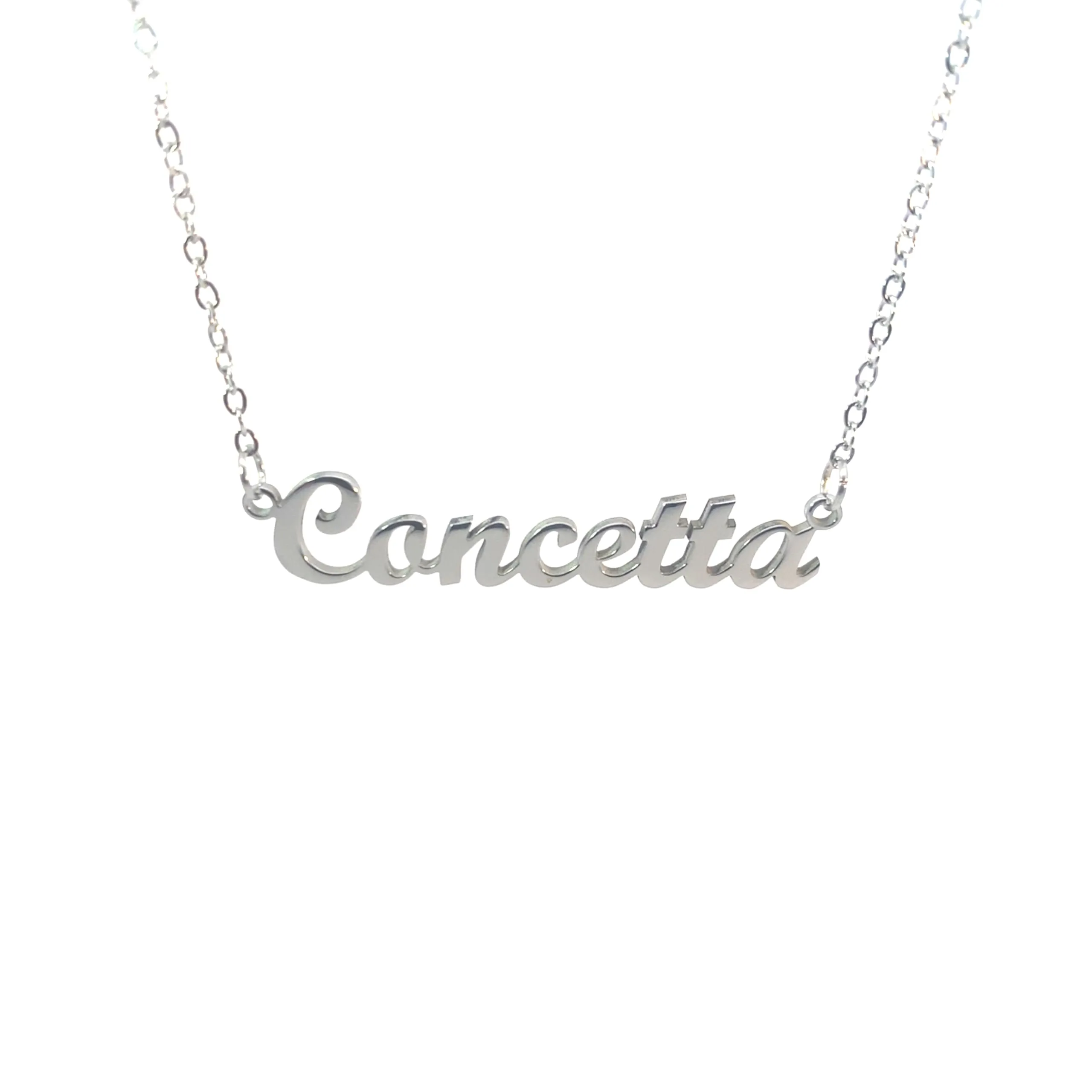 10:10 Collana Donna Nome Personalizzato Concetta in Acciaio Inox Argento - immagine 1