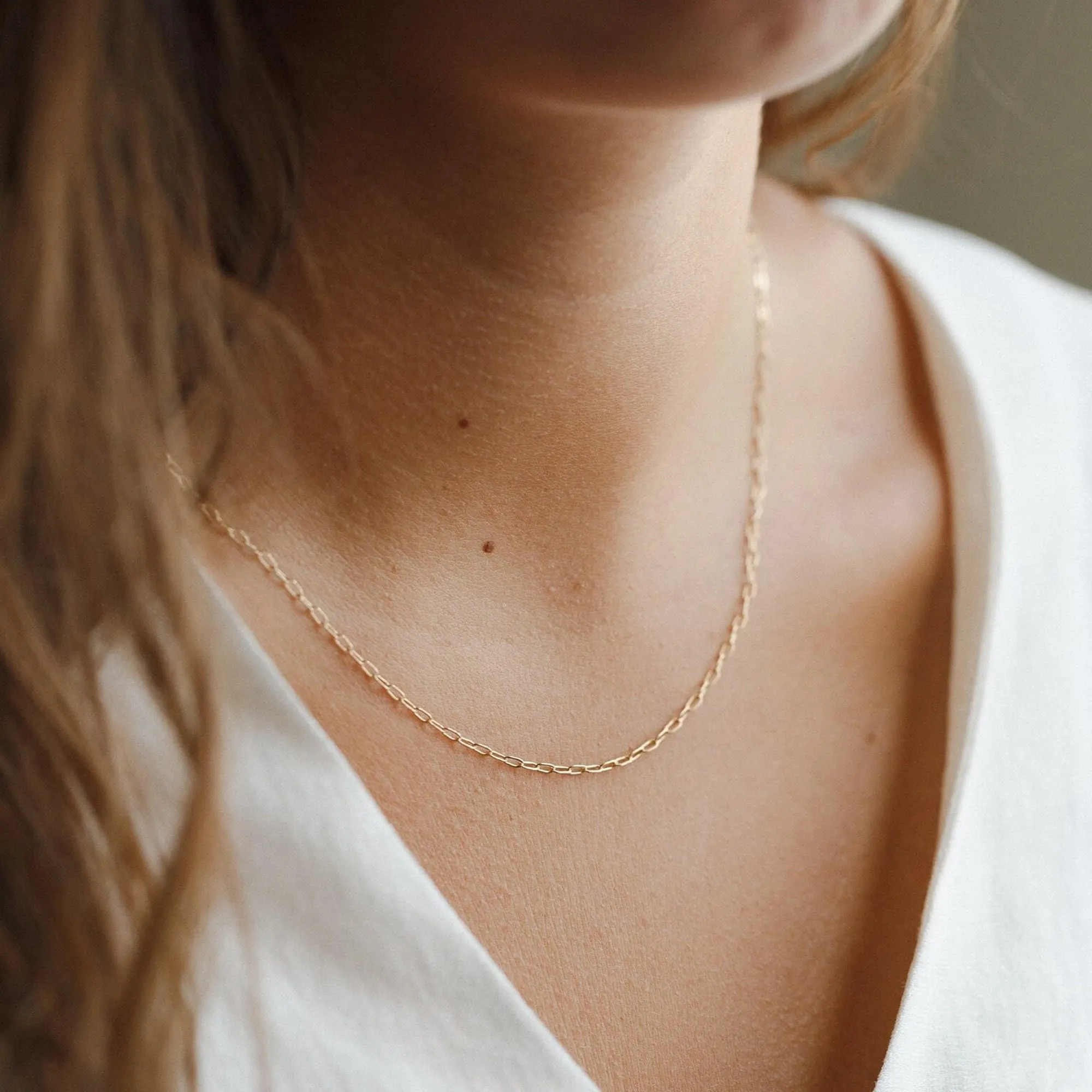 BodyBonita Collana Girocollo a Catena a Graffetta, Argento Sterling 925 Placcato Oro 16K, 50.8 cm - immagine 6