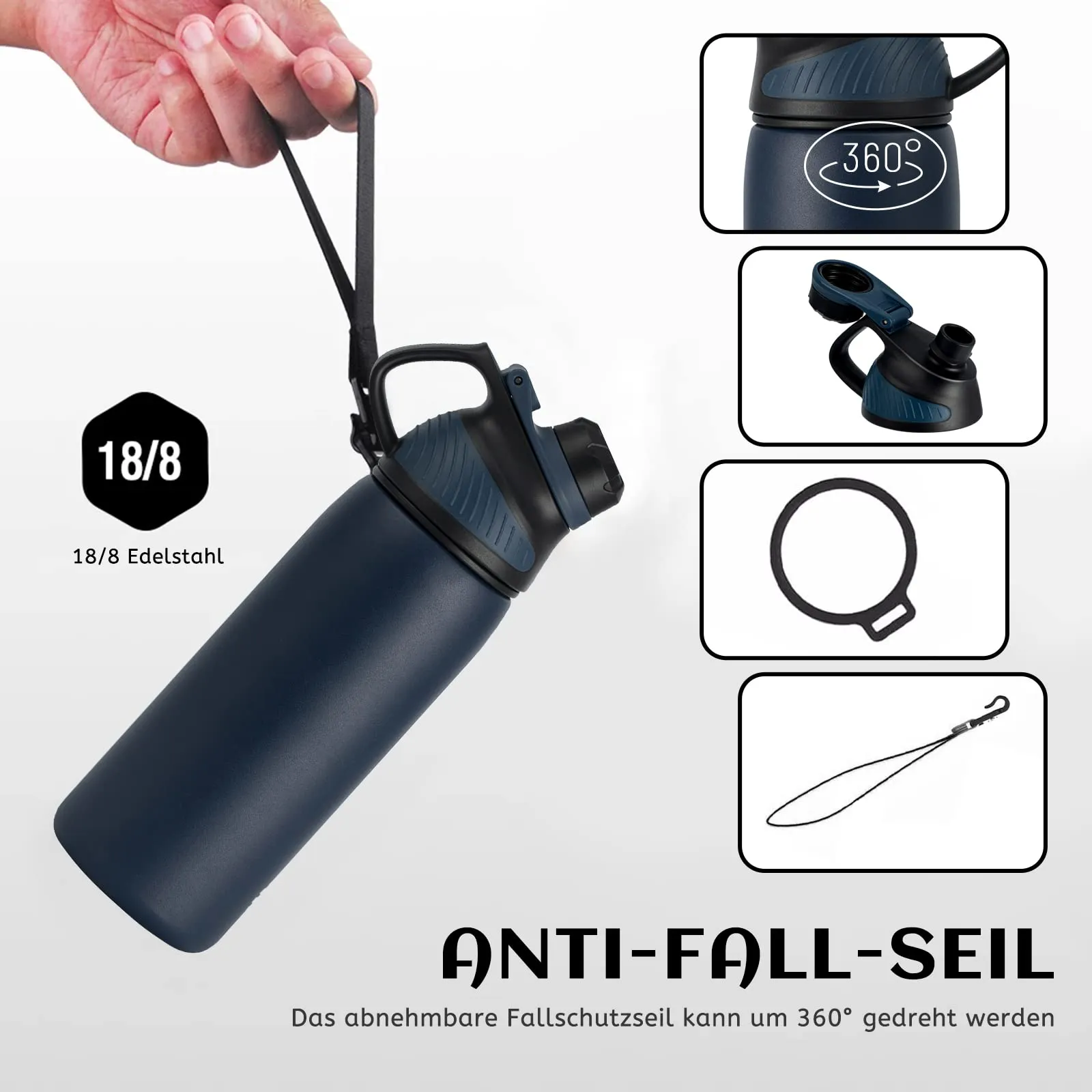 Fjbottle Borraccia Termica 1L in Acciaio Inox con Tappo Magnetico - immagine 3