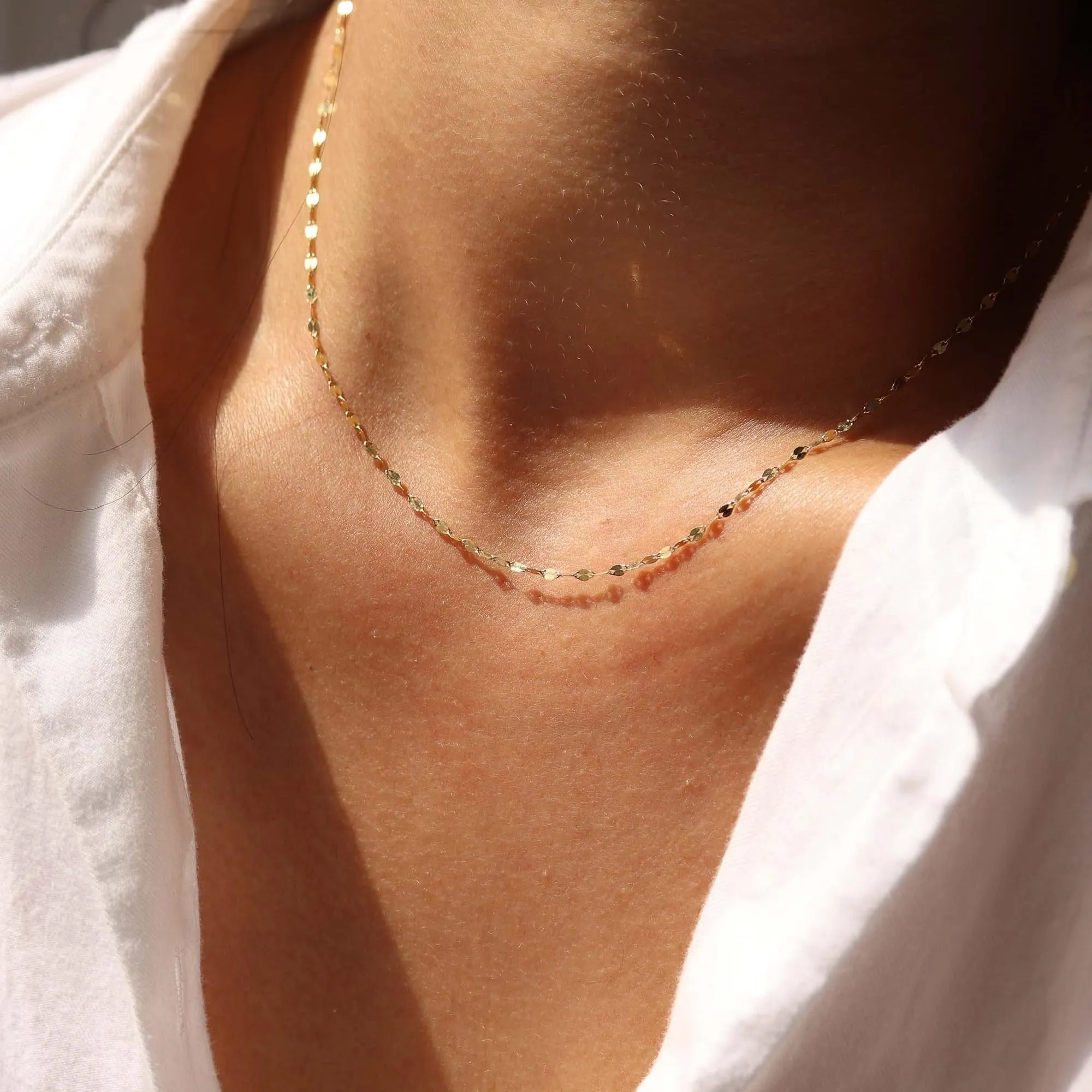 BodyBonita Collana Girocollo con Ciondolo a Labbro, Argento Sterling 925 Placcato Oro 16K, 14 Pollici - immagine 3