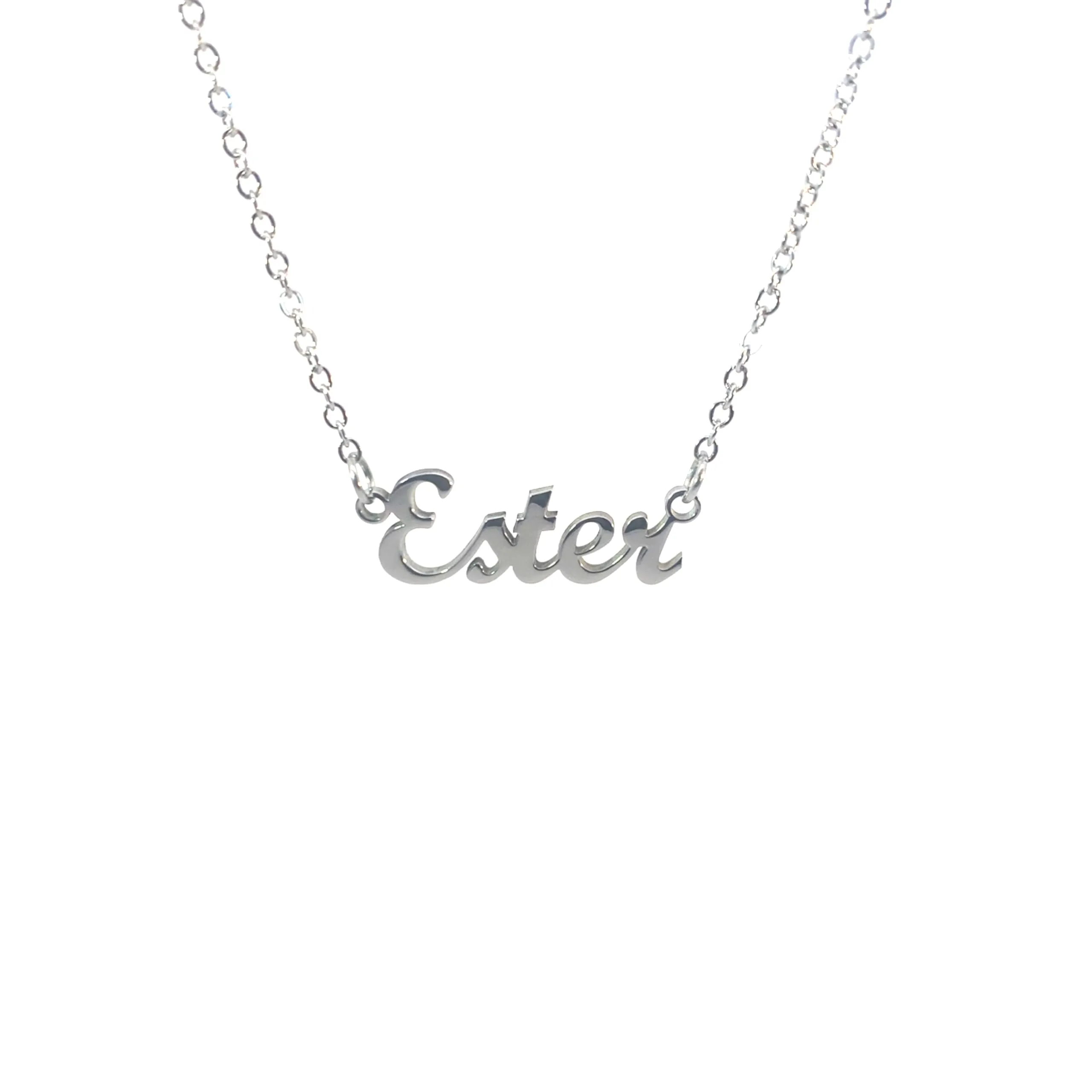 10:10 Collana Donna Nome Personalizzato Ester in Acciaio Inox Argento - immagine 1