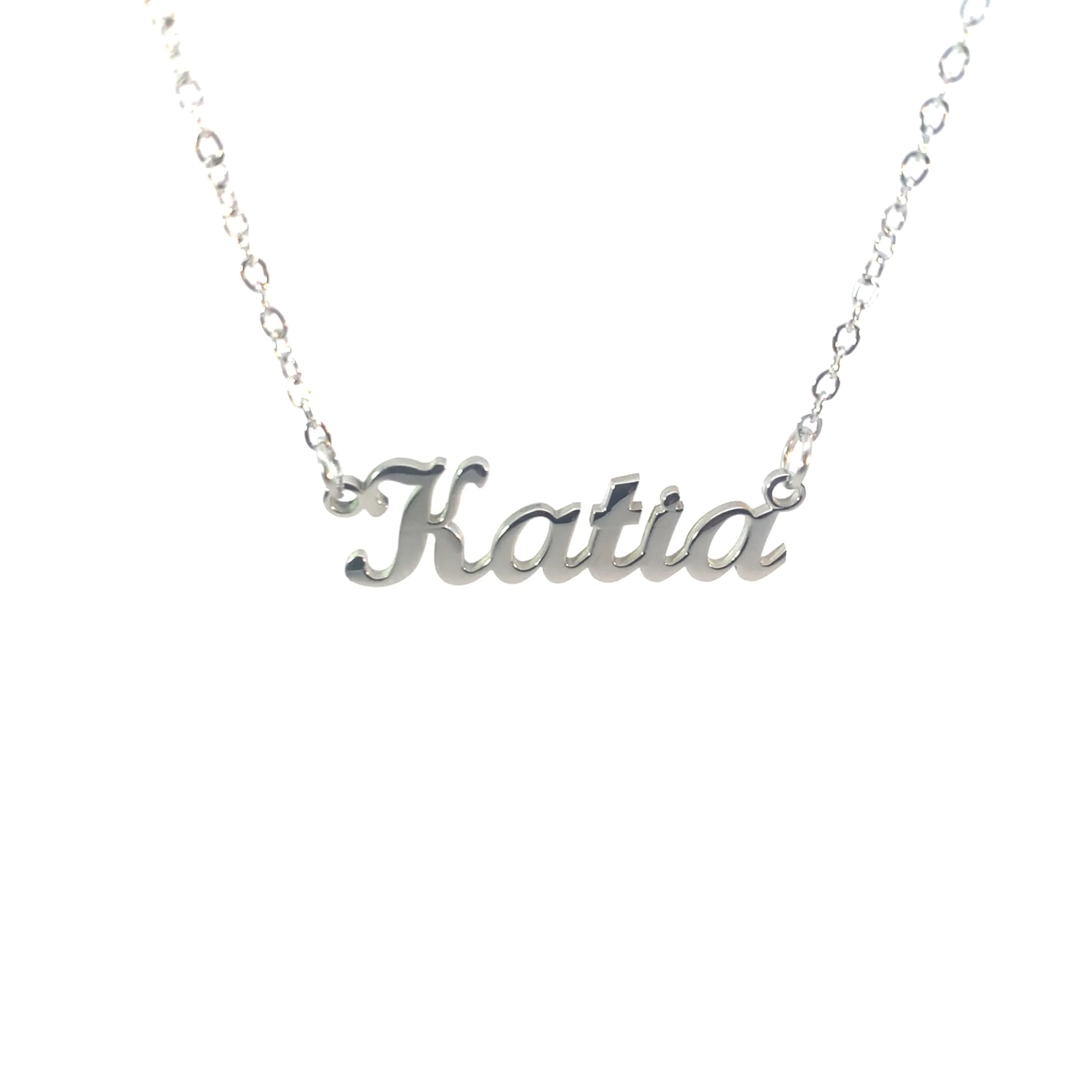 10:10 Collana Donna Nome Personalizzato Katia in Acciaio Inox Argento - immagine 1