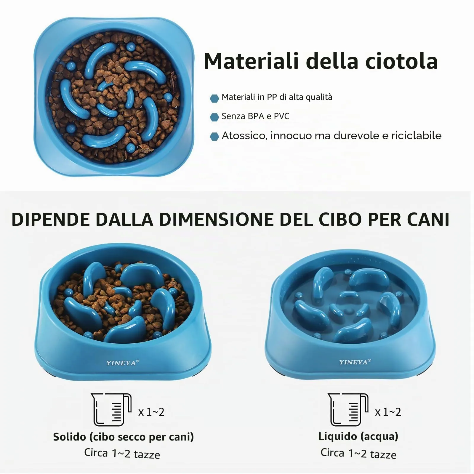 YINEYA Ciotola Anti Ingozzamento per Cane, 2 Pezzi - immagine 6