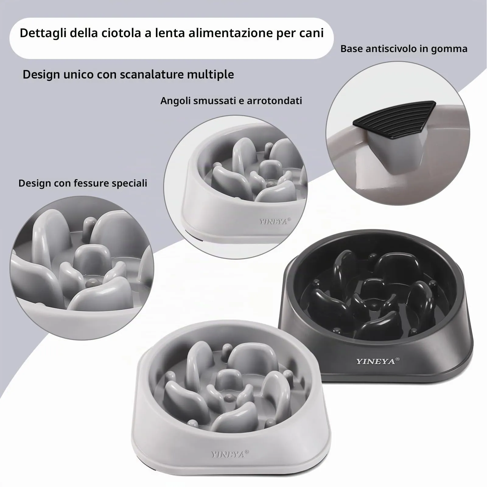 YINEYA Ciotola Anti Ingozzamento per Cani, 2 Pezzi - immagine 4
