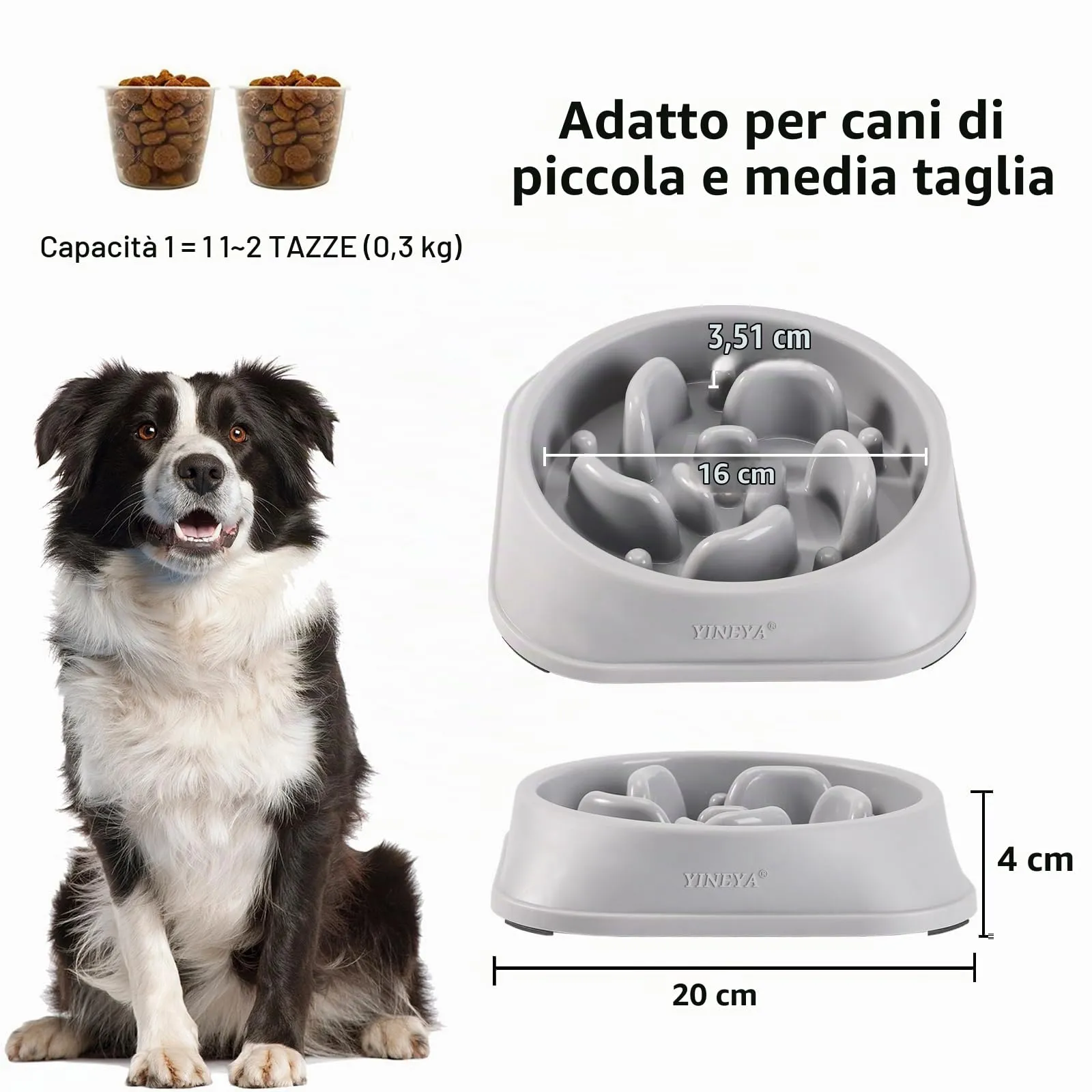 YINEYA Ciotola Anti Ingozzamento per Cani, 2 Pezzi - immagine 5