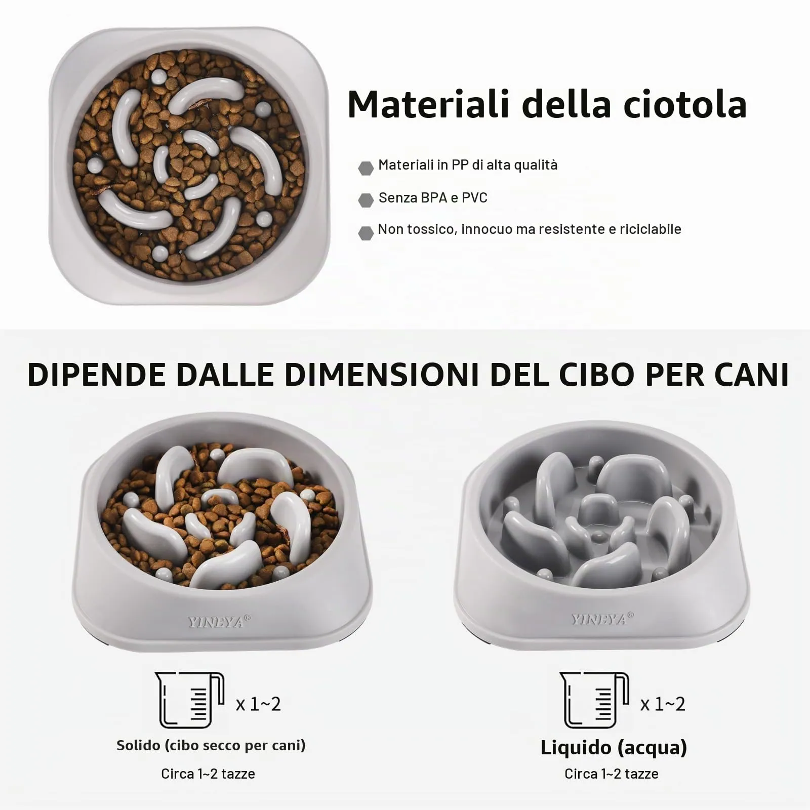 YINEYA Ciotola Anti Ingozzamento per Cani, 2 Pezzi - immagine 6