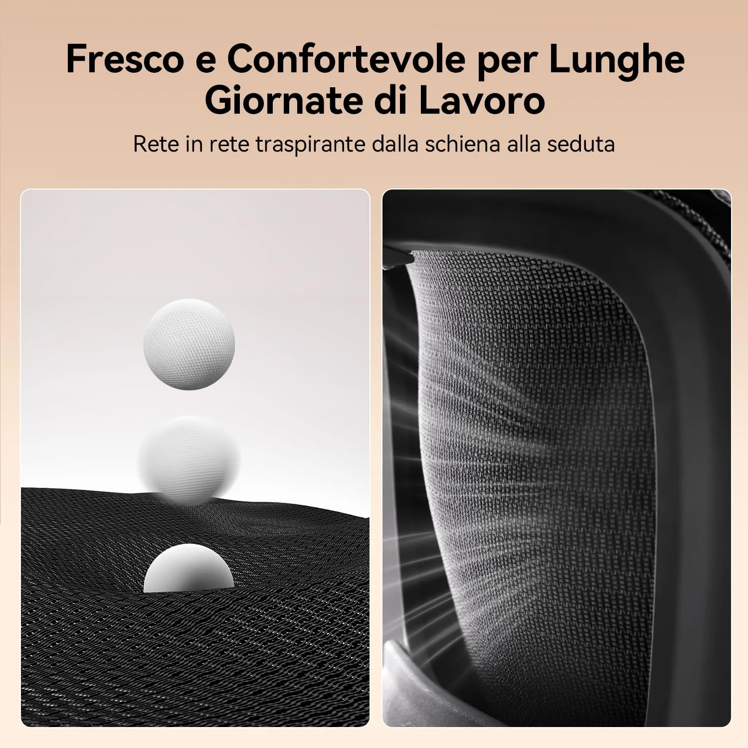 SIHOO B100 Sedia da Ufficio in Rete con Supporto Lombare Adattivo, 136kg, Nero - immagine 9