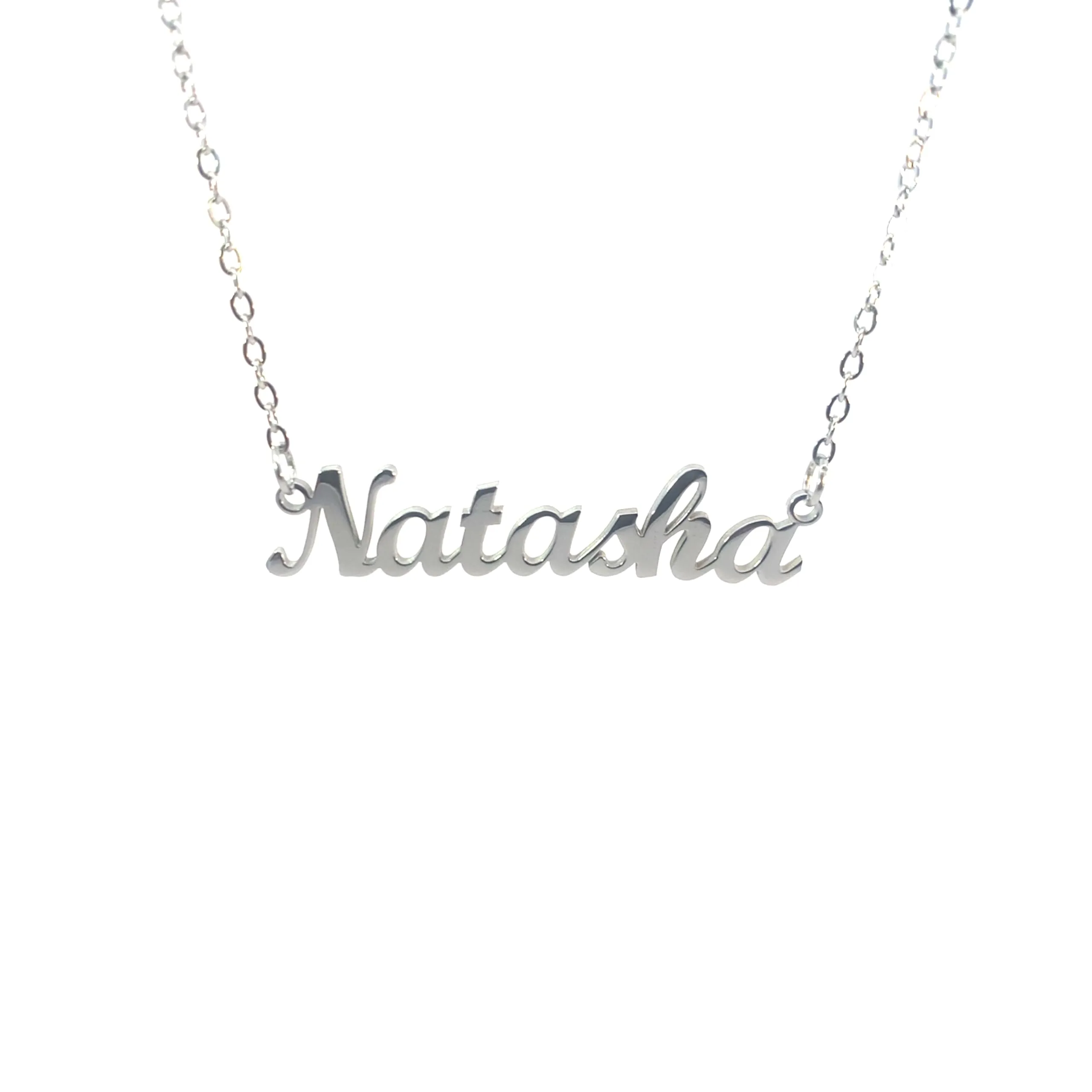 10:10 Collana Donna Nome Personalizzato Natasha in Acciaio Inox Argento - immagine 1