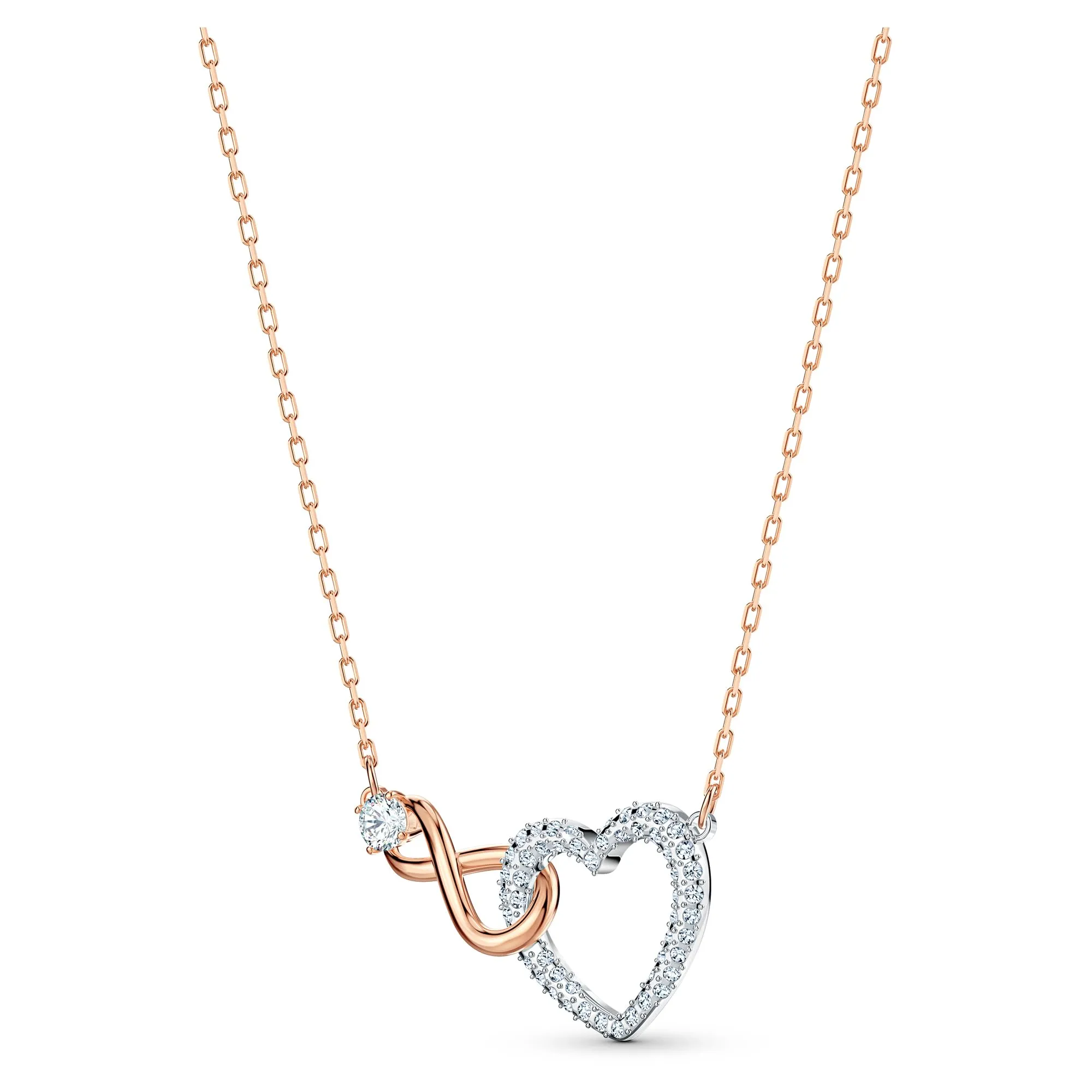 Swarovski Infinity Heart Set, Bianco, Mix di Placcature - immagine 3