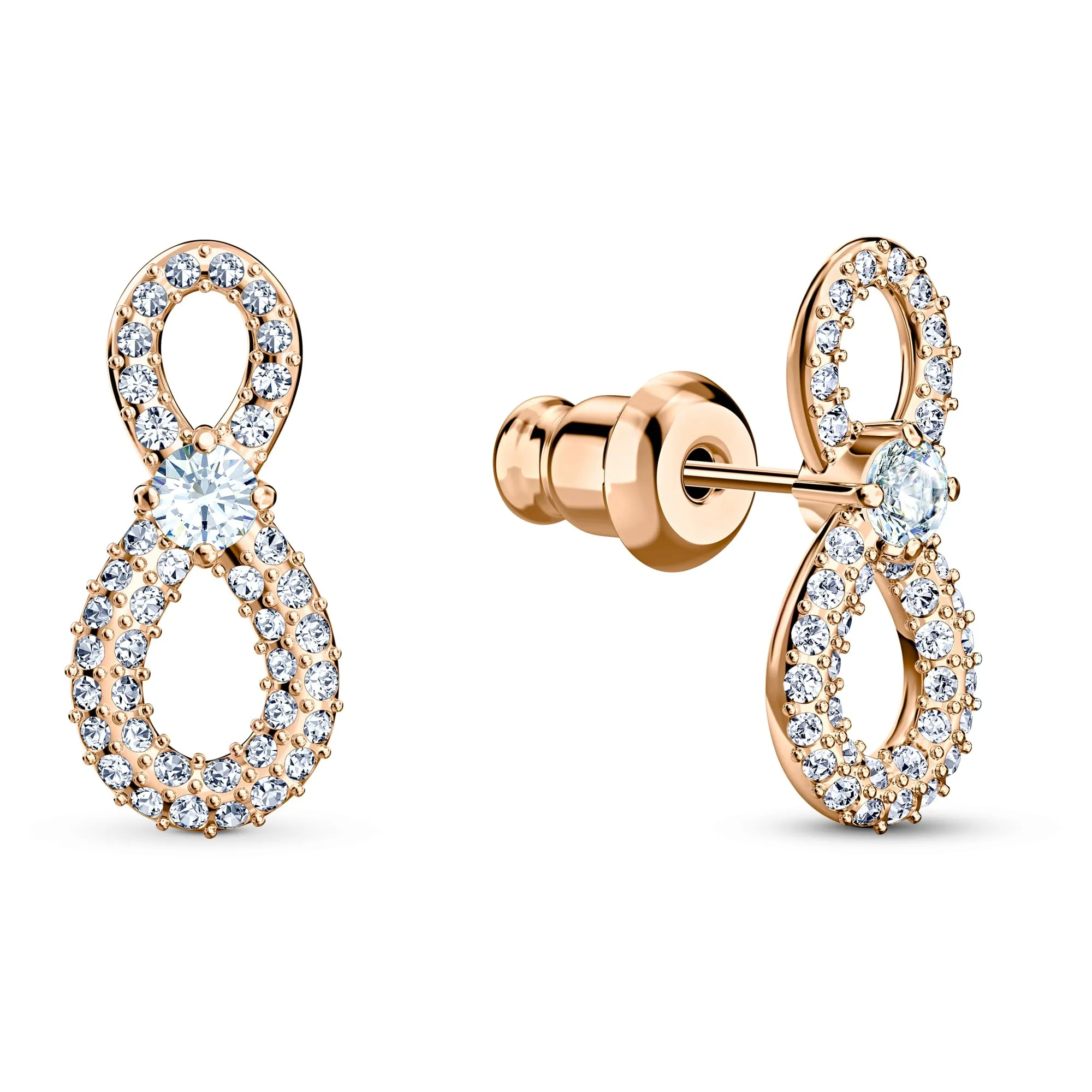 Swarovski Infinity Heart Set, Bianco, Mix di Placcature - immagine 4