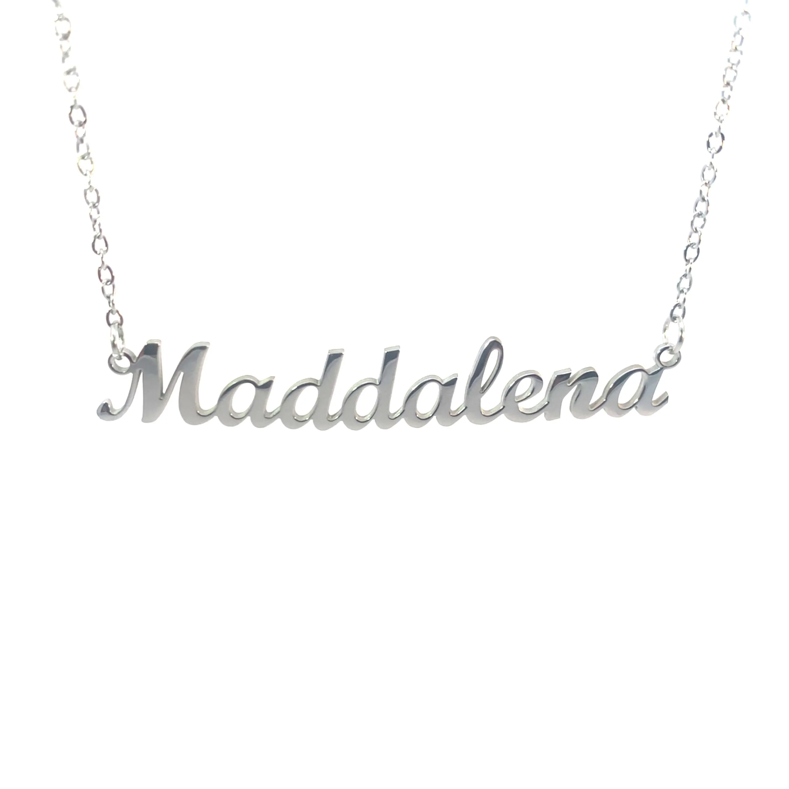 10:10 Collana Donna Nome Personalizzato in Acciaio Inox (Maddalena) - immagine 1
